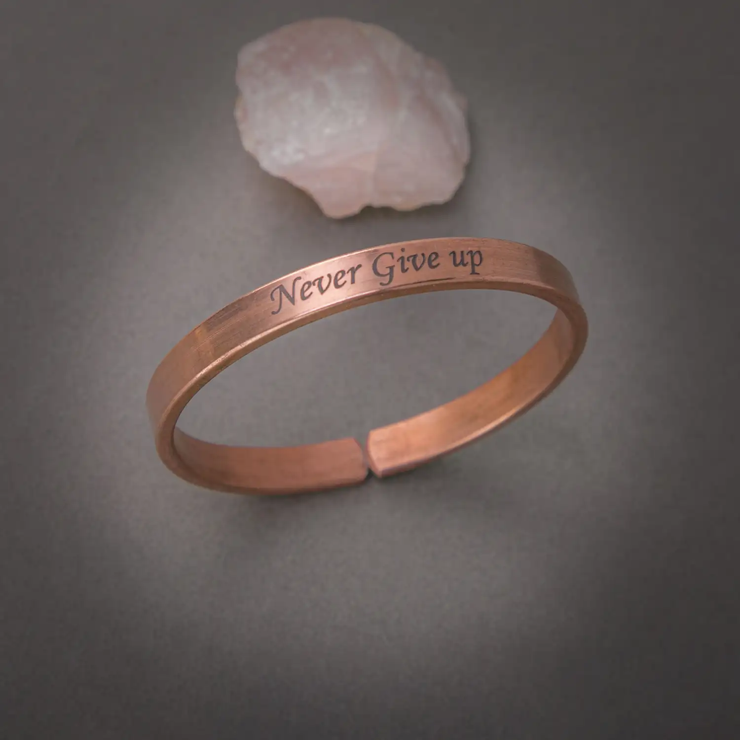 Never Give Up Pure Copper Bracelet - secondary
