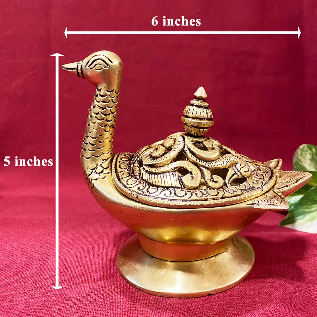 Brass Duck Sambarani holder Big - image 4