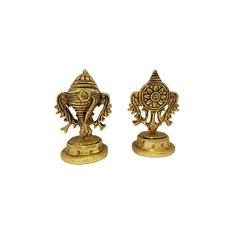 Brass Sangu Chakram separate Pieces