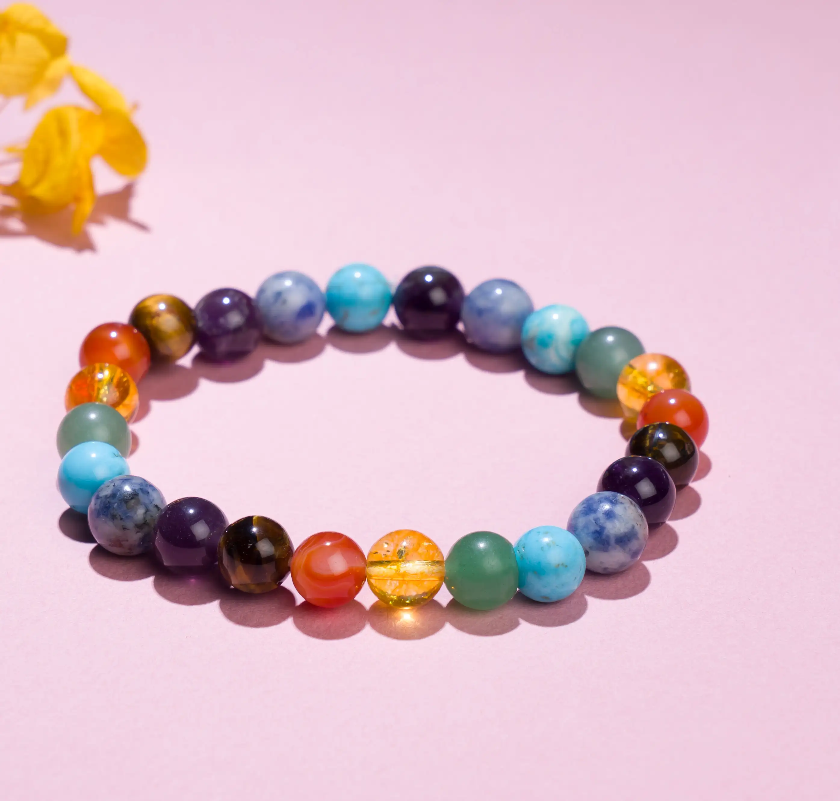 8mm 7 Chakra Crystal Healing Bracelet - image 1