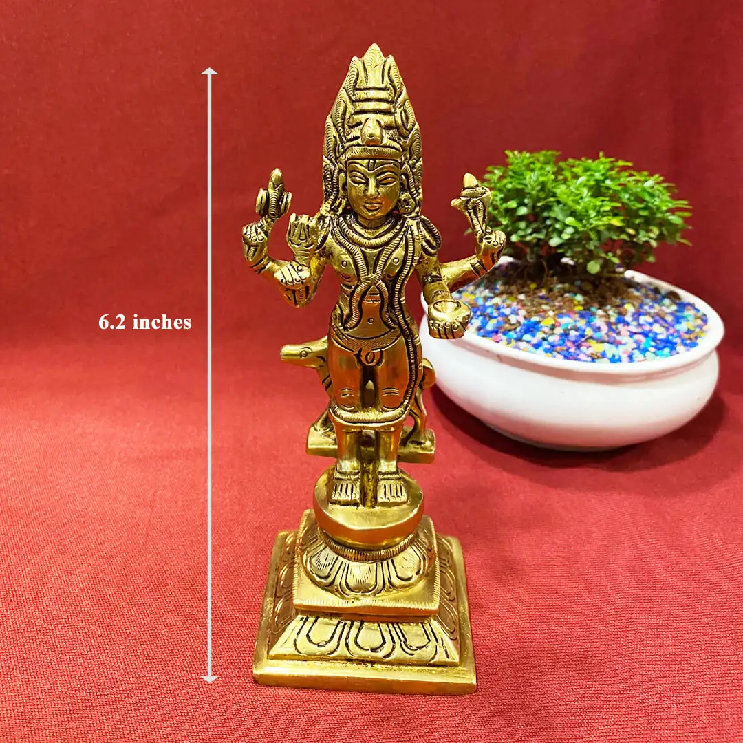Brass Lord Kalabairavar 6.2 inches - secondary