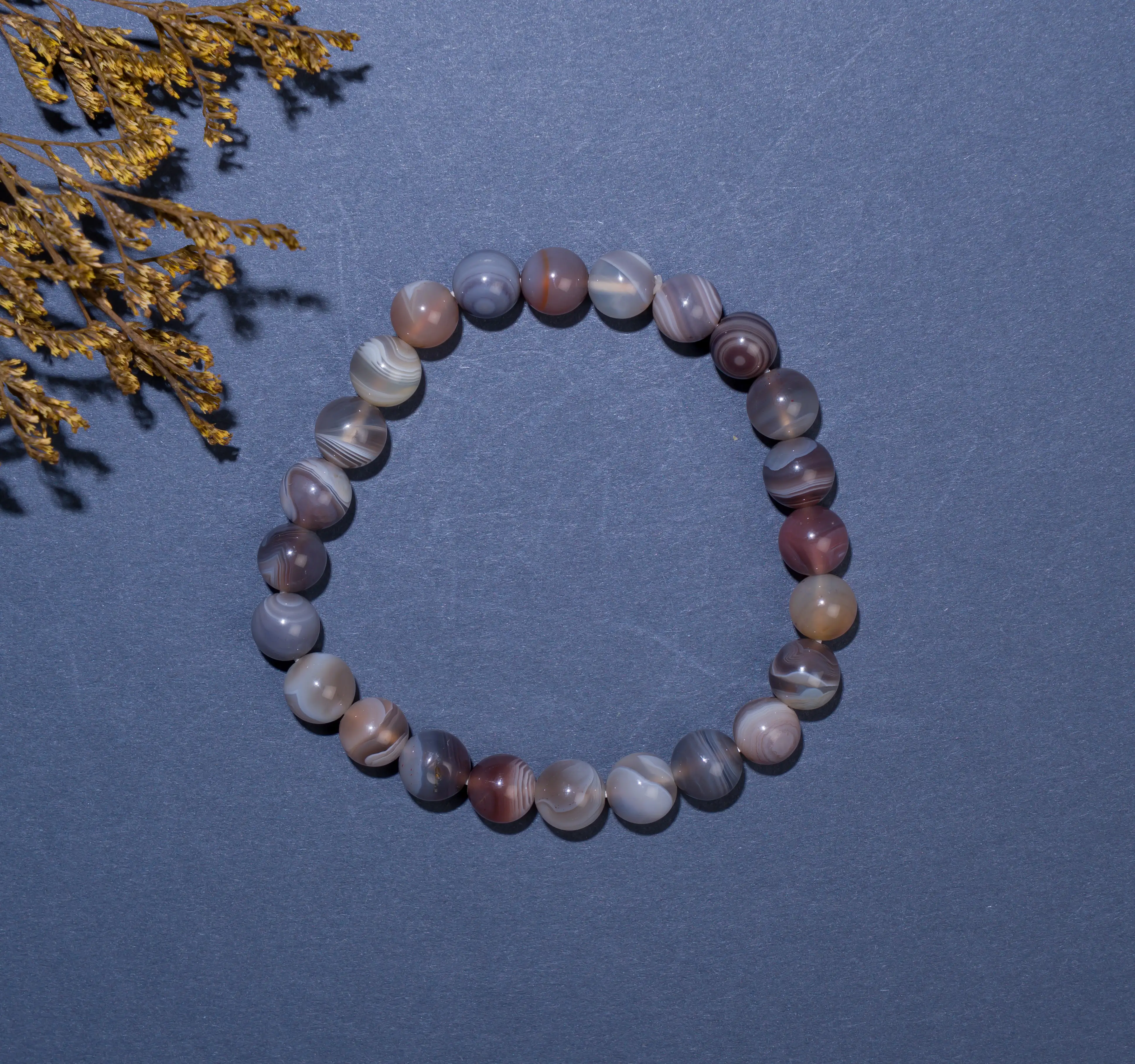 8mm Botswana agate crystal bracelet - image 3