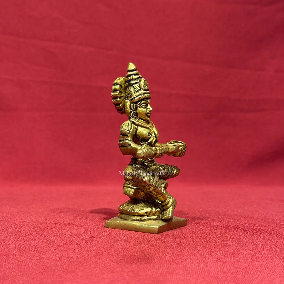 4 inches brass goddess Annapoorna statue - image 2