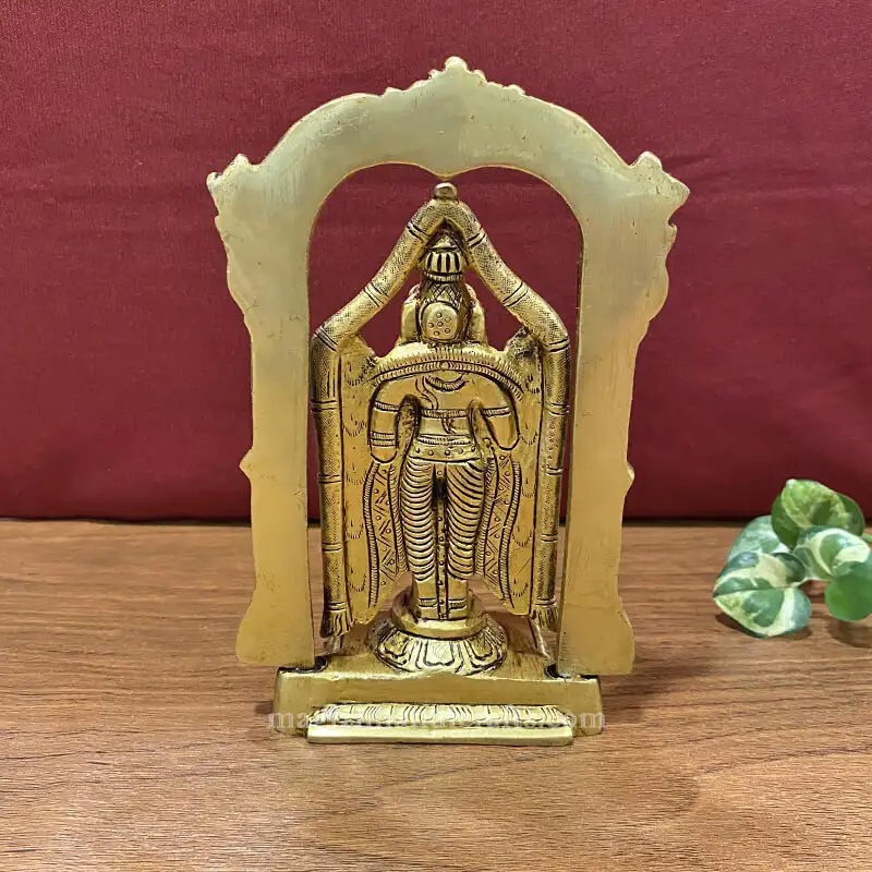 Brass Frame Thirupathi Balaji 6.5 inches - image 5