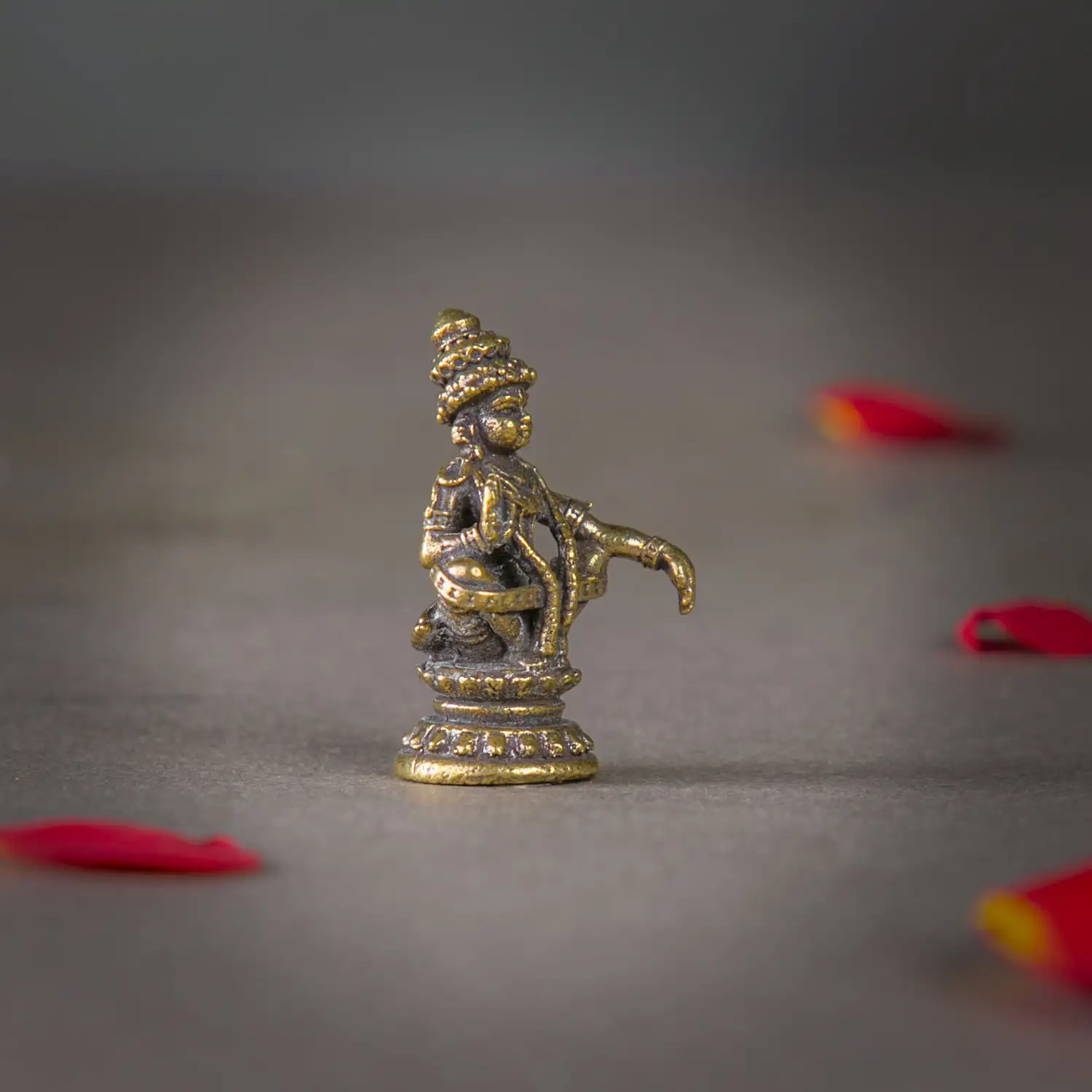 1 inche Handcrafted Mini Brass Ayyappan Vigraham - secondary