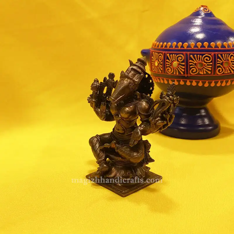 4 inches Copper 8 hands Varahi amman idol - secondary