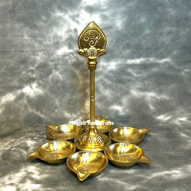 Brass Arumuga Murugan Vilakku - image 3