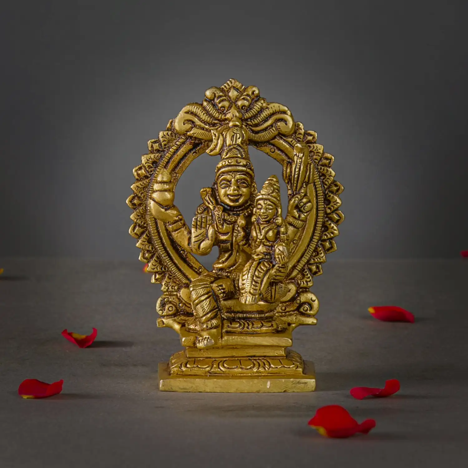 4 inches Swarna Akarshana Bhairava brass idol