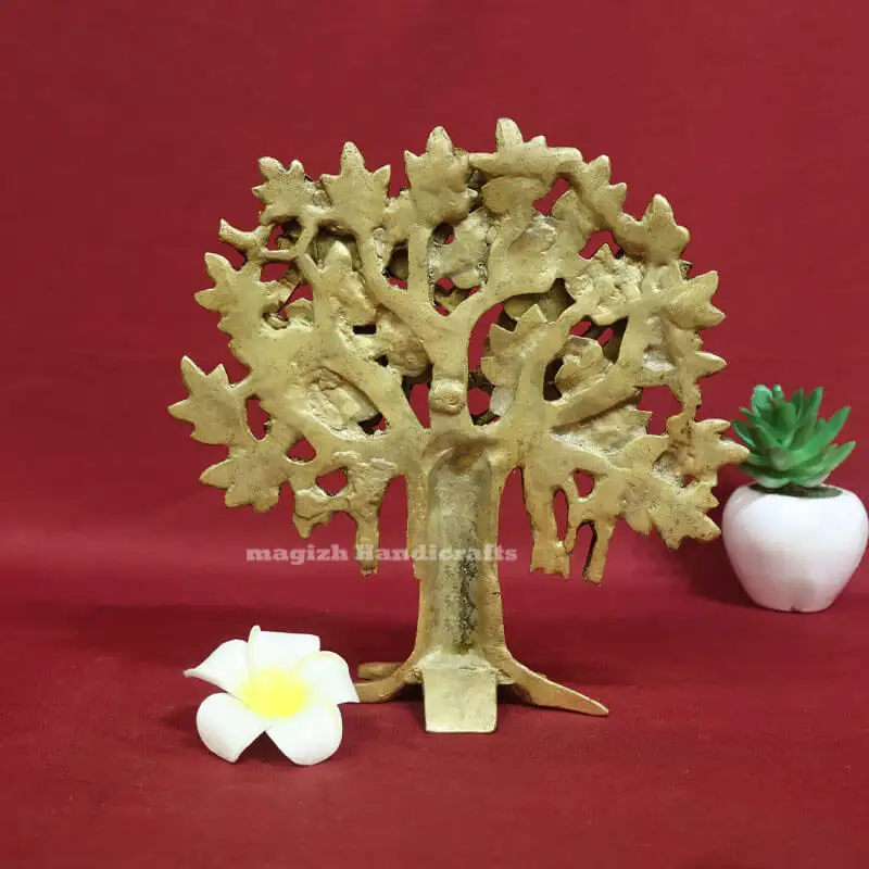 9 inches table top Brass karpaga vriksham tree - image 3