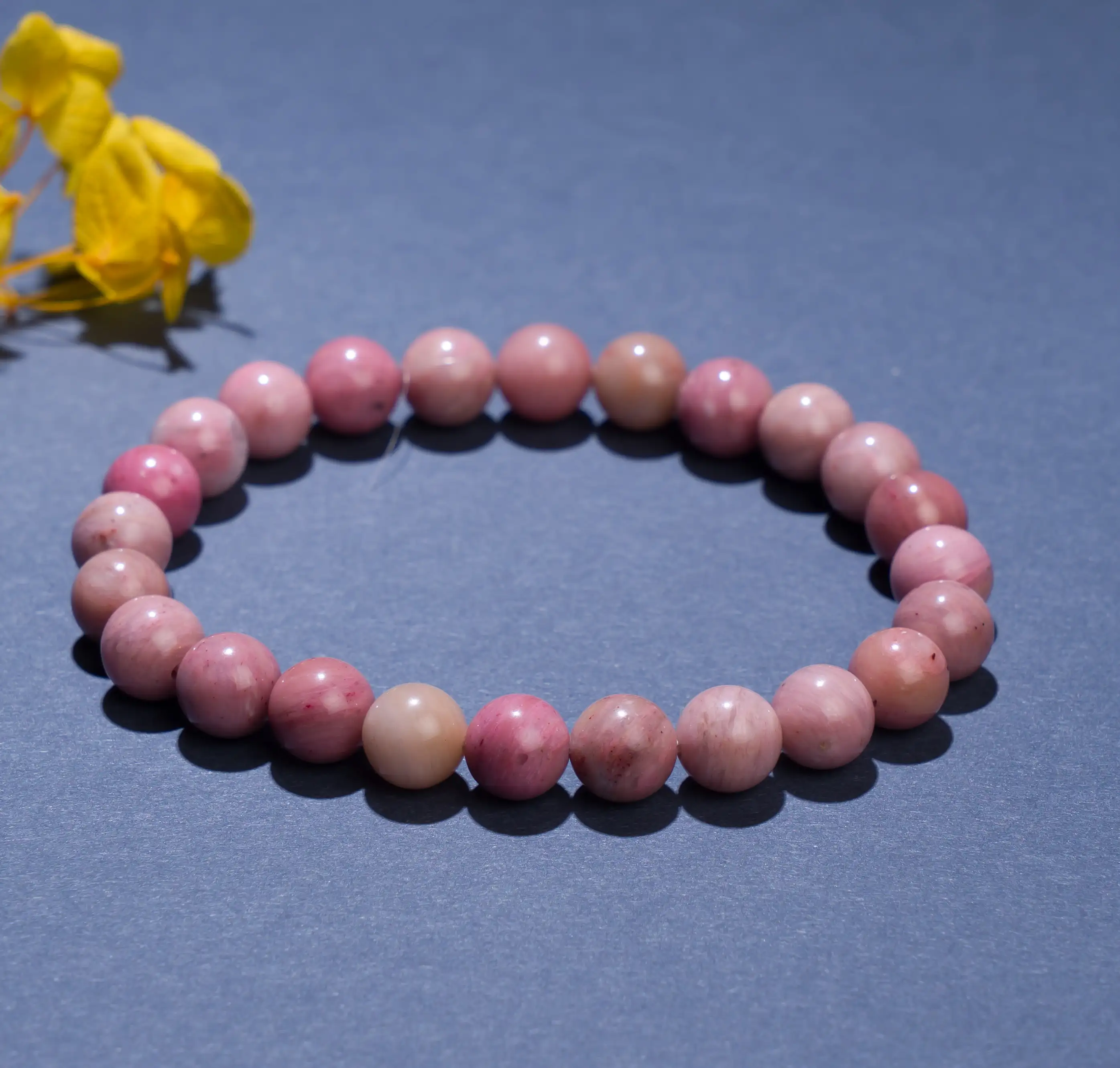 8mm Rhodochrosite crystal bracelet