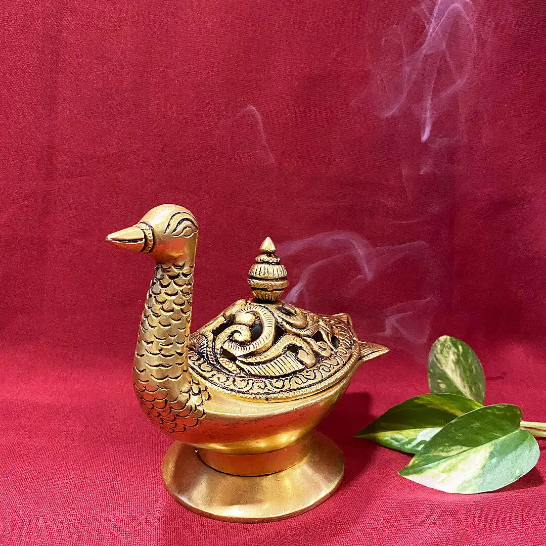Brass Duck Sambarani holder Big - image 3