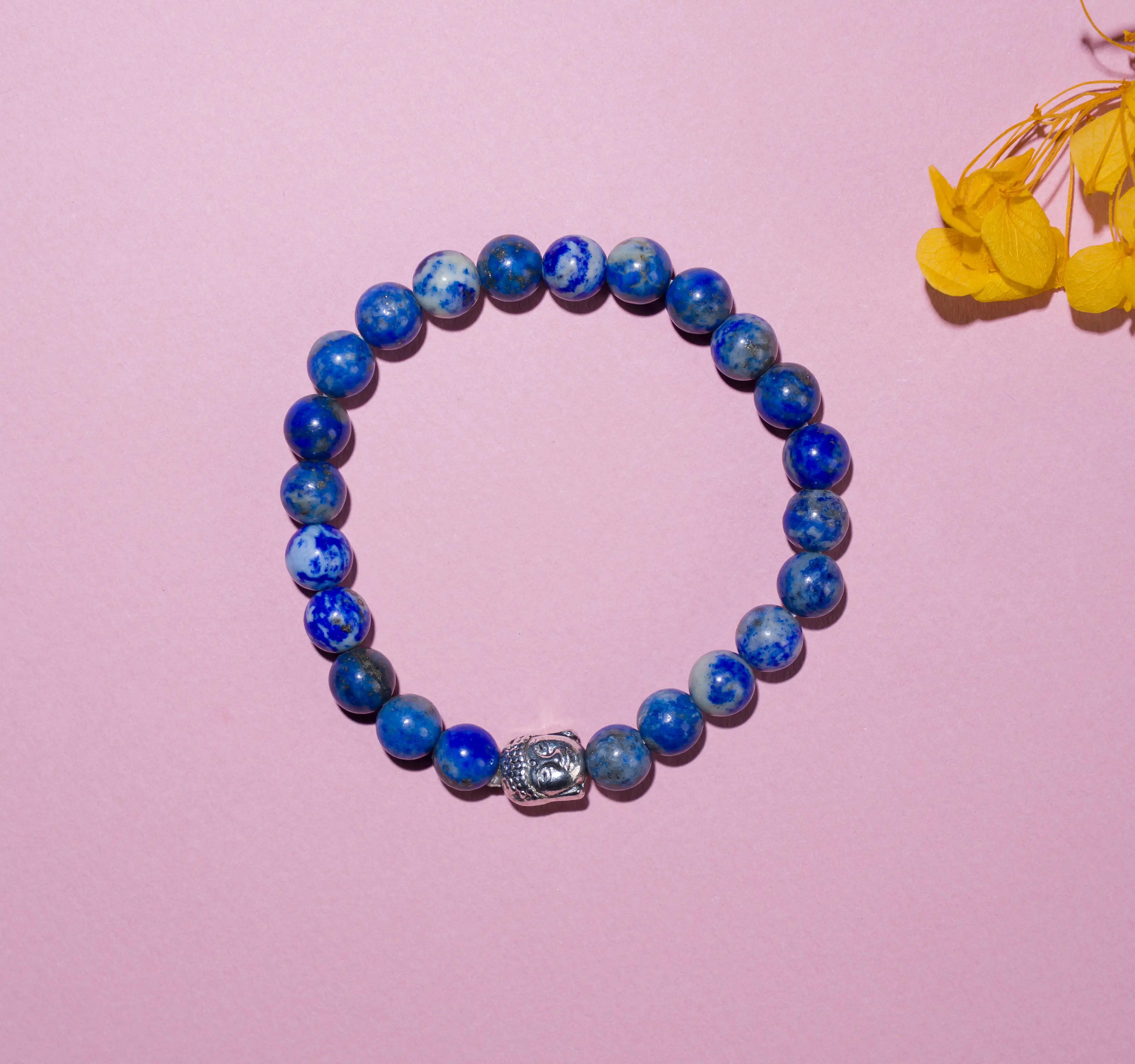 8mm Lapis Lazuli stone Crystal bracelet with buddha - secondary