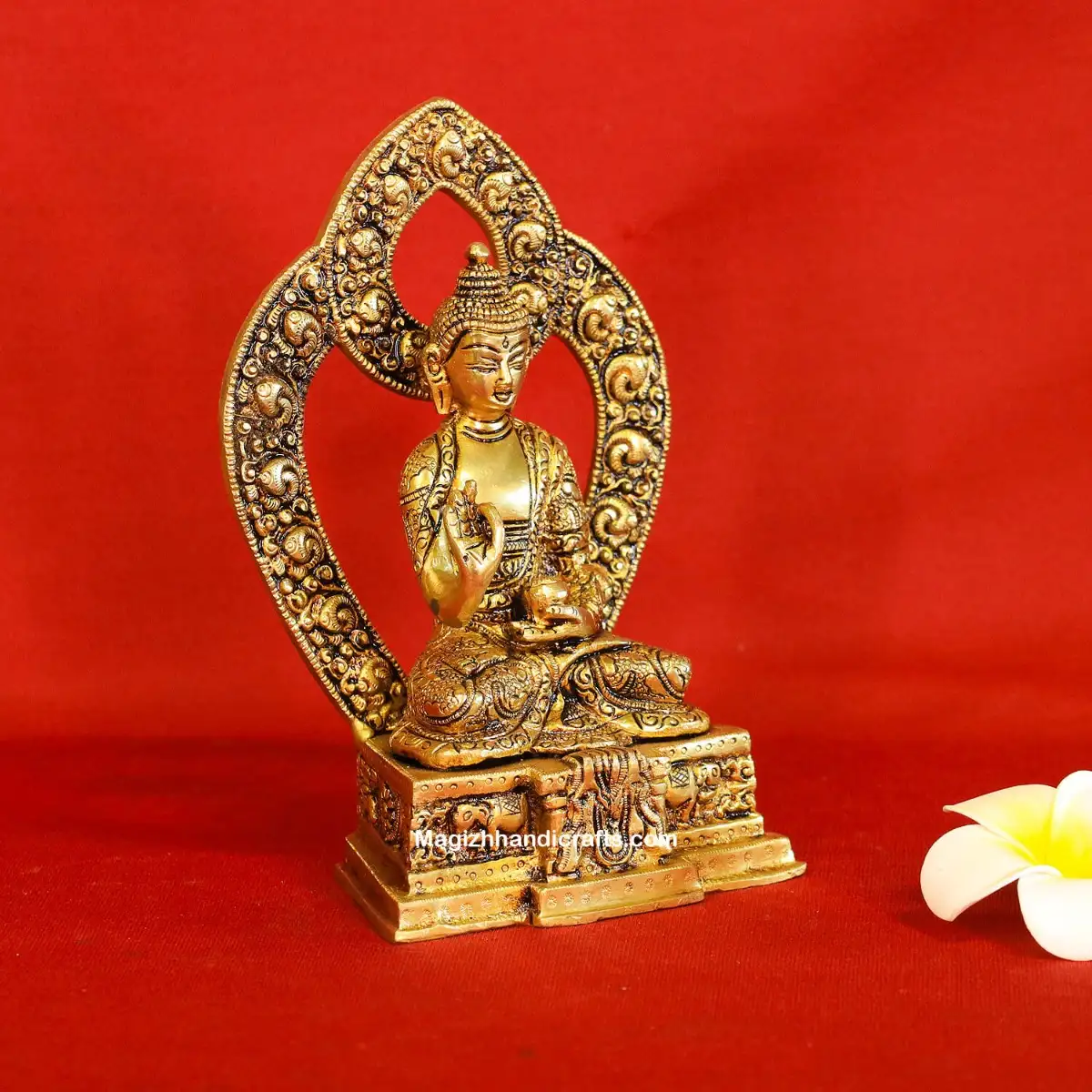 Brass Lord Budha Designer Frame idols - 7 inches - secondary