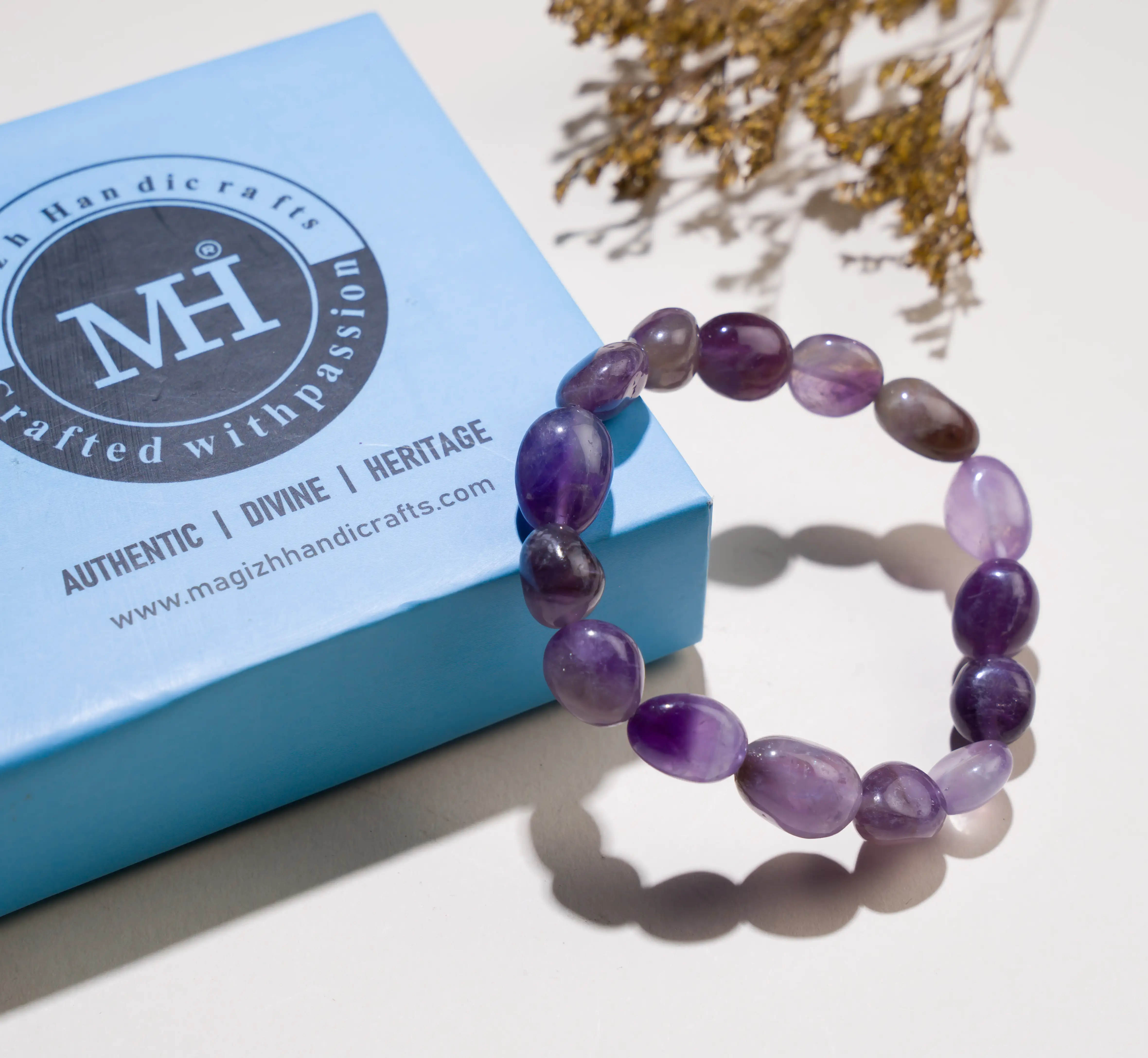 Amethyst crystal Tumble bracelet - image 3