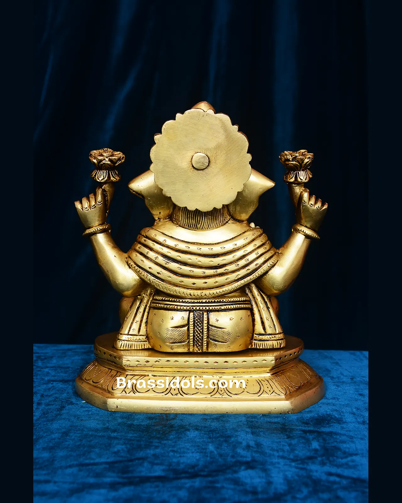 Brass Dagudu Ganesh idol - 8.5 inches - image 4