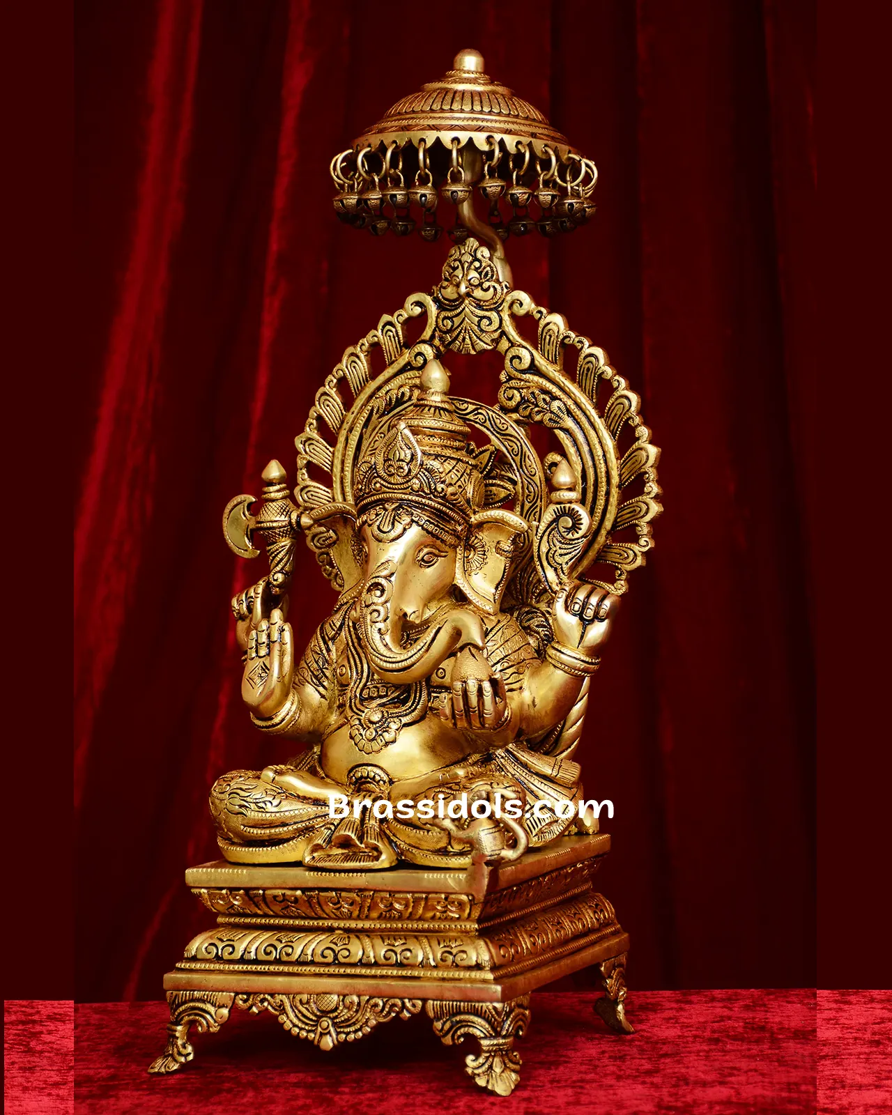 Frame Thiruvachi with umbrella Ganesha - 20 inches - image 3