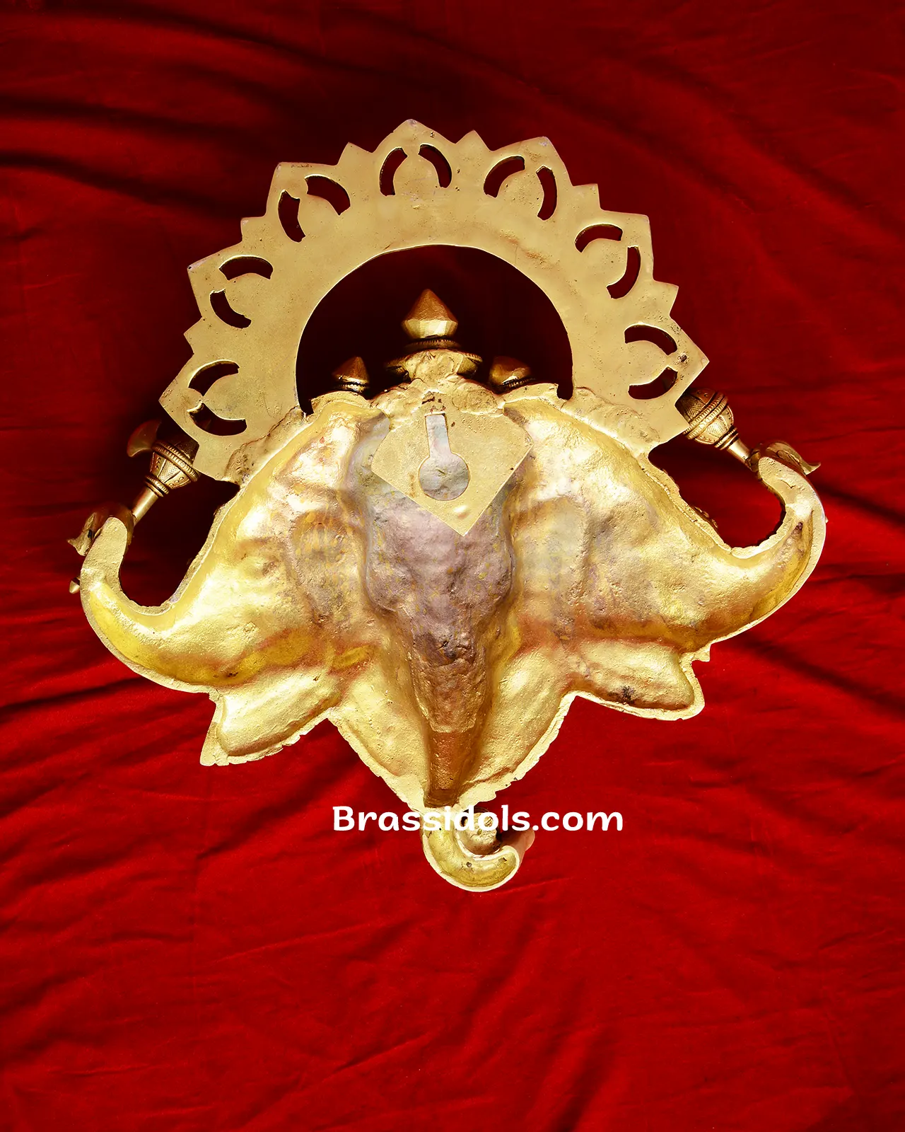 Brass 3 Face Ganesha Wall Hanging - image 4