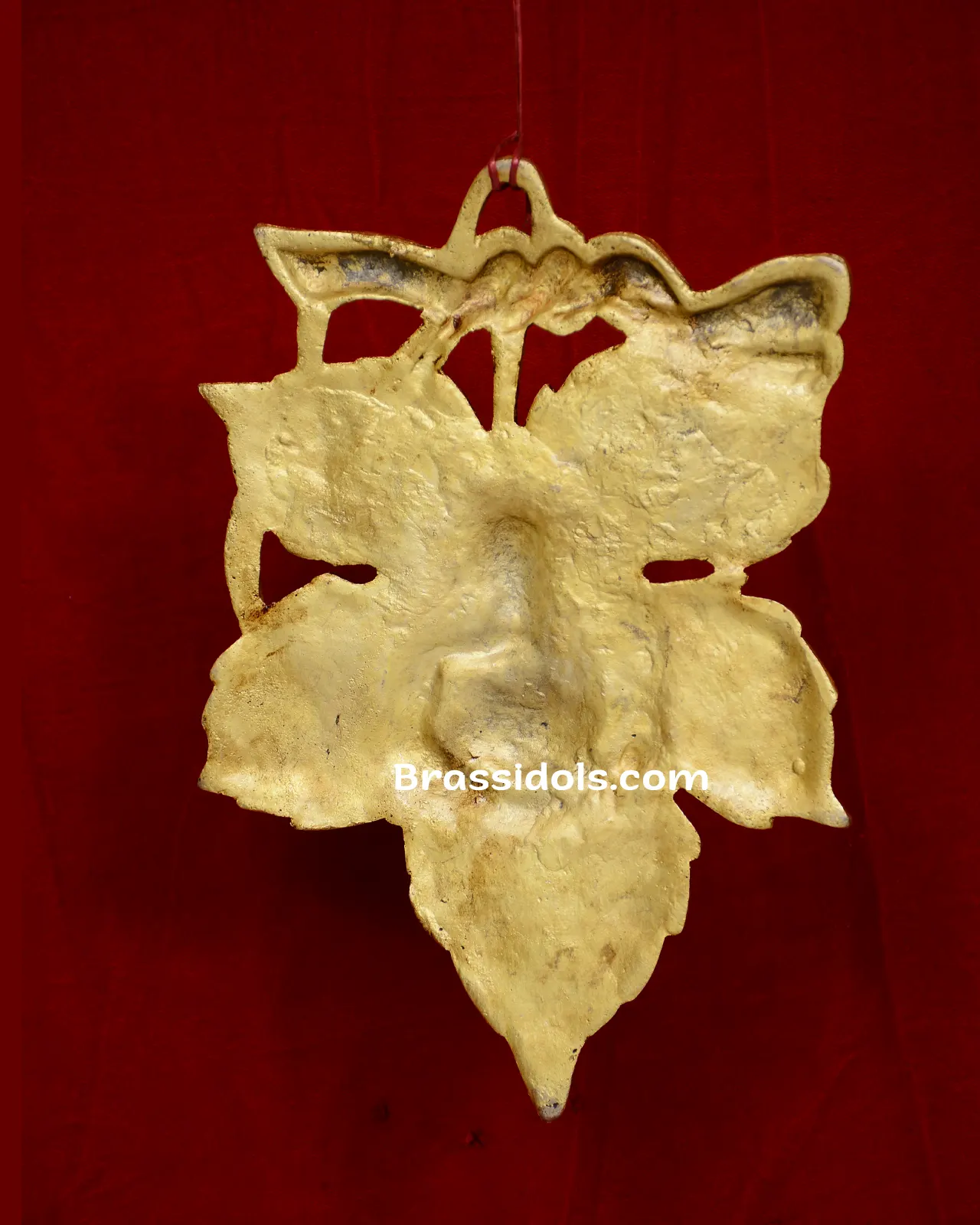 Brass Leaf Ganesha wall hanging - 10 inches - image 4