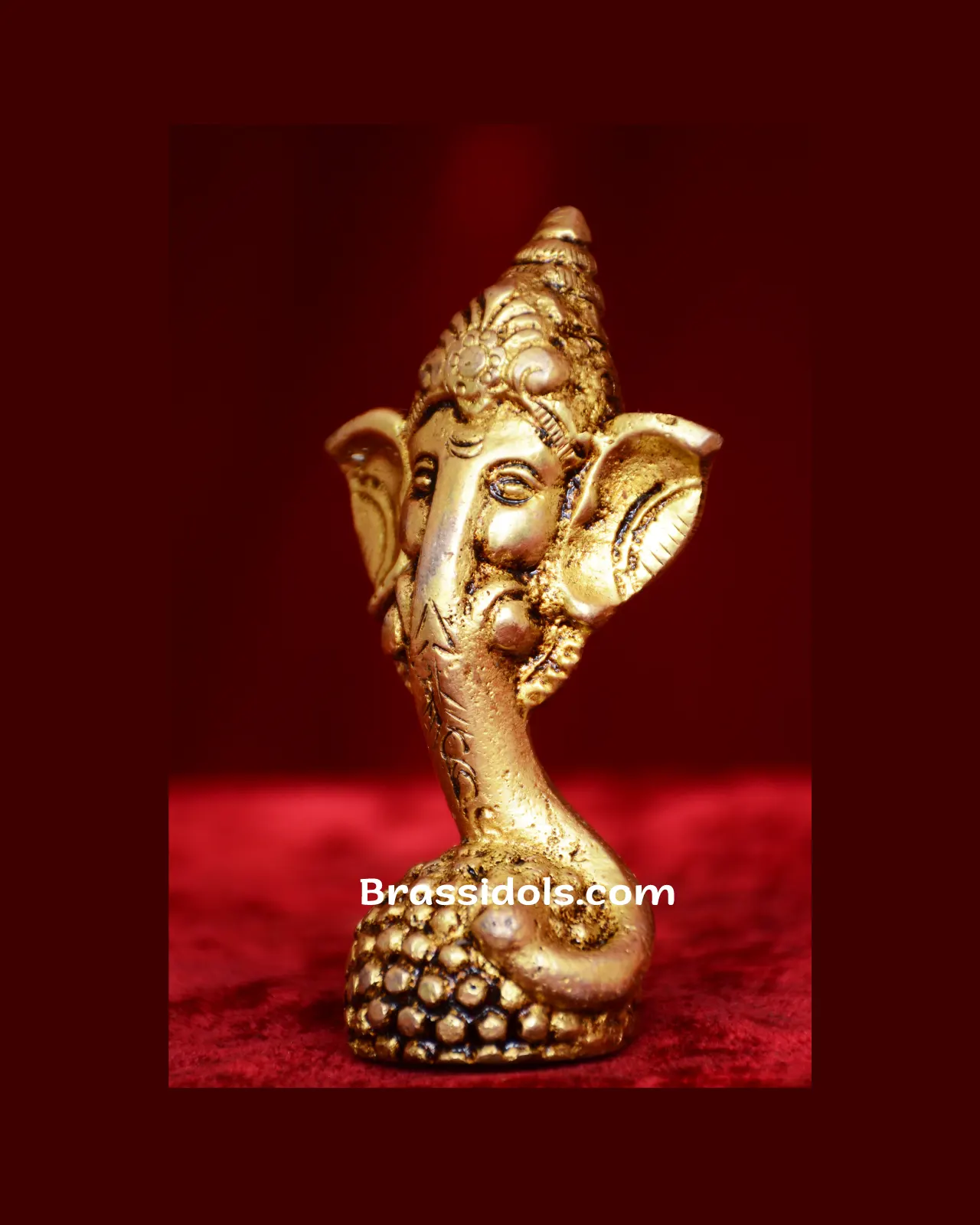 Brass Modern Laddoo Ganesha idol - 3.5 inches - image 3