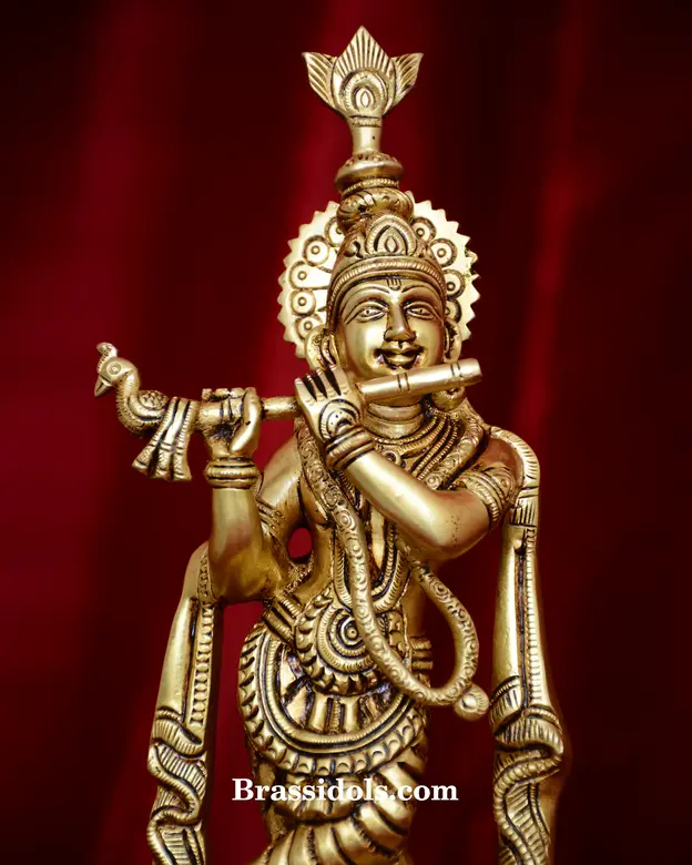 Standing Krishna round Base - image 5