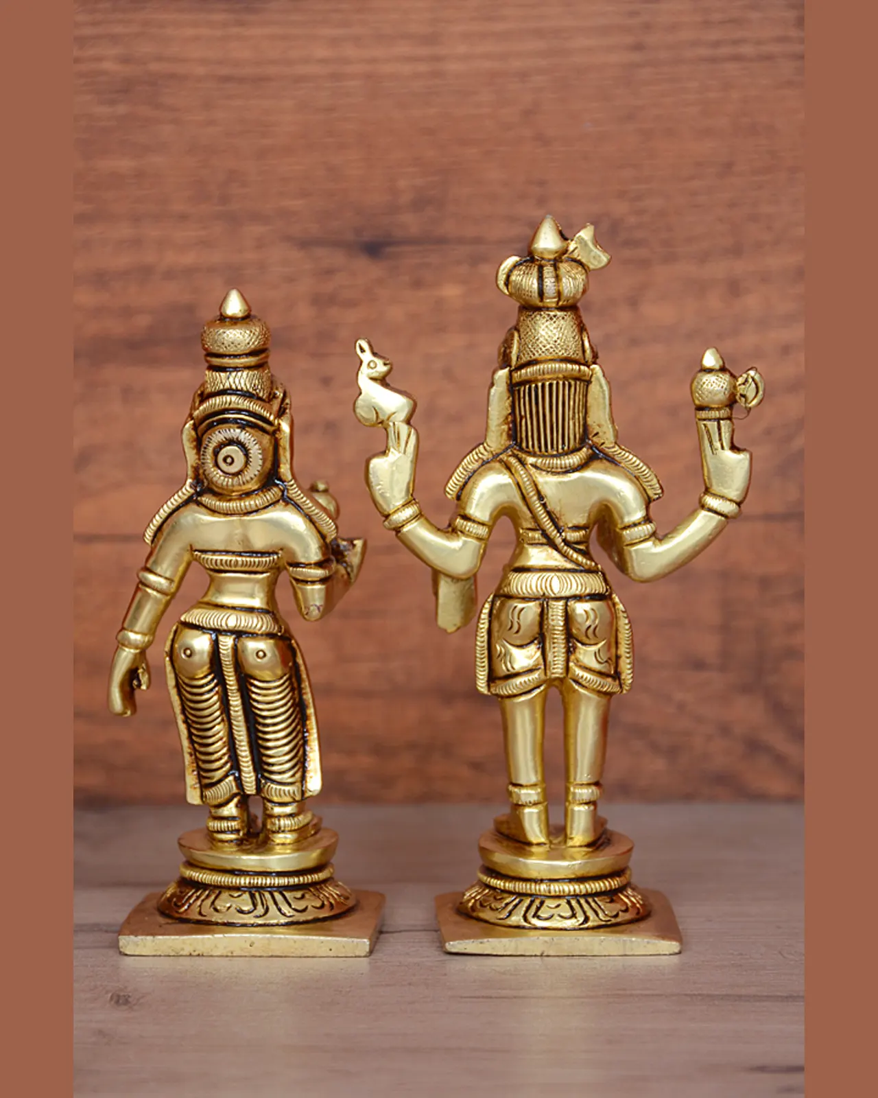 Standing Shiva Parvati with Base - image 4