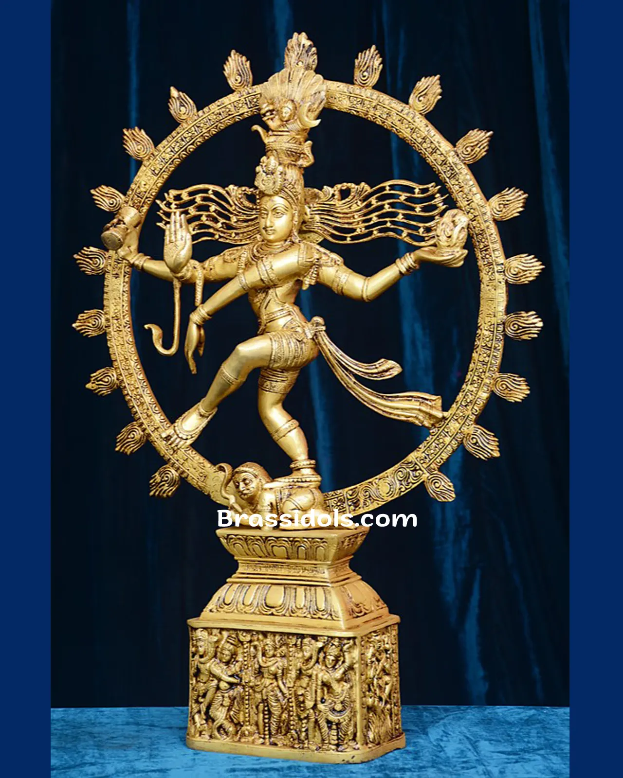 Mystical Thillai Ananda Tandava Nataraja Brass Idol - 23 Inches - image 4