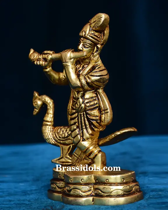 Standing Krishna with Peacock - image 3