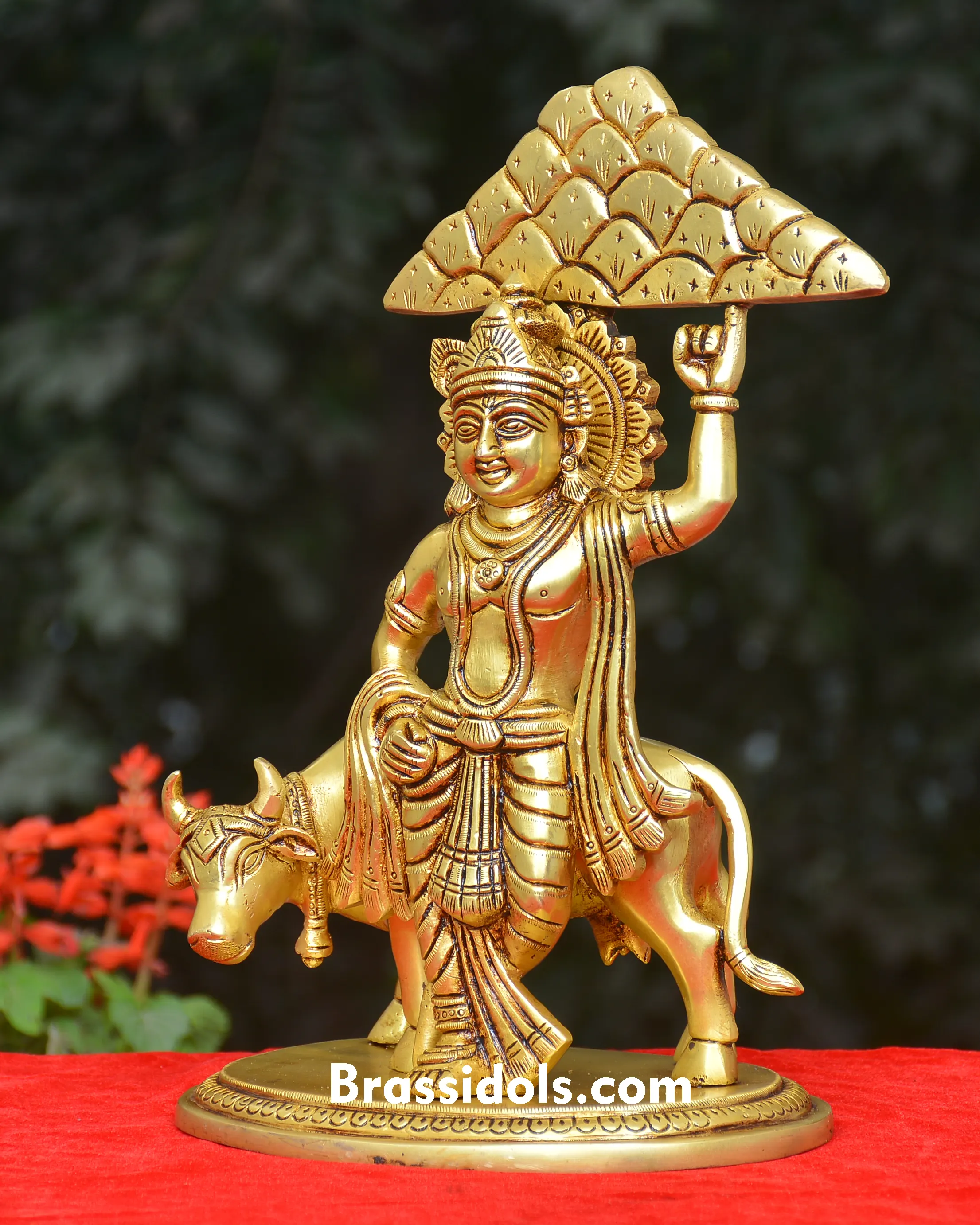 Standing Cow Govardhan Krishna - image 4
