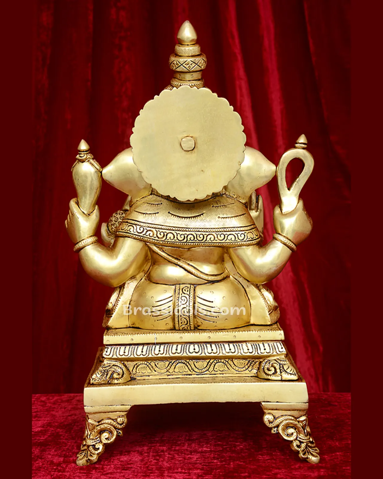 Brass Double Choki Ganesha idol 18 inches - image 8