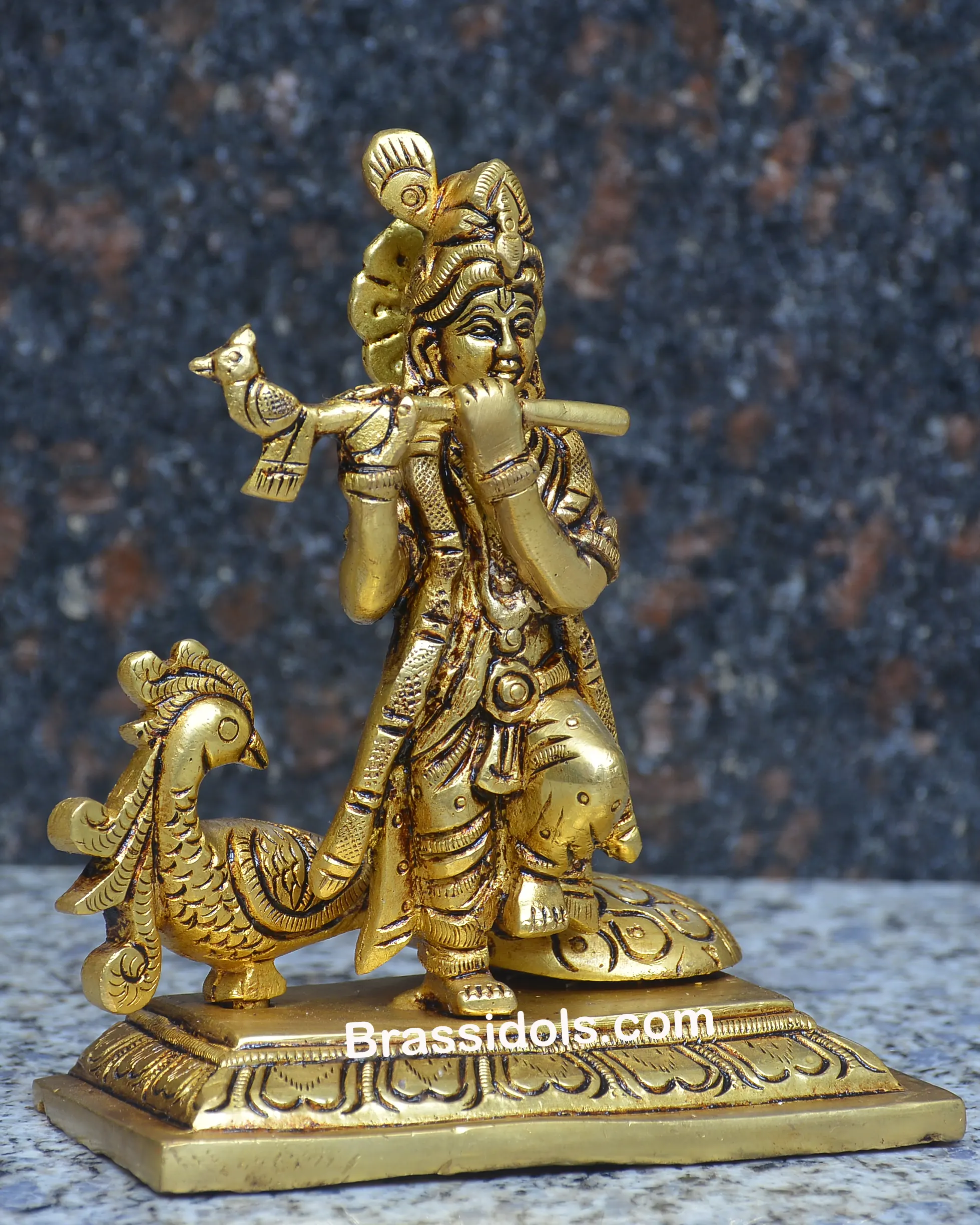 PEACOCK KRISHNA STANDING - image 3