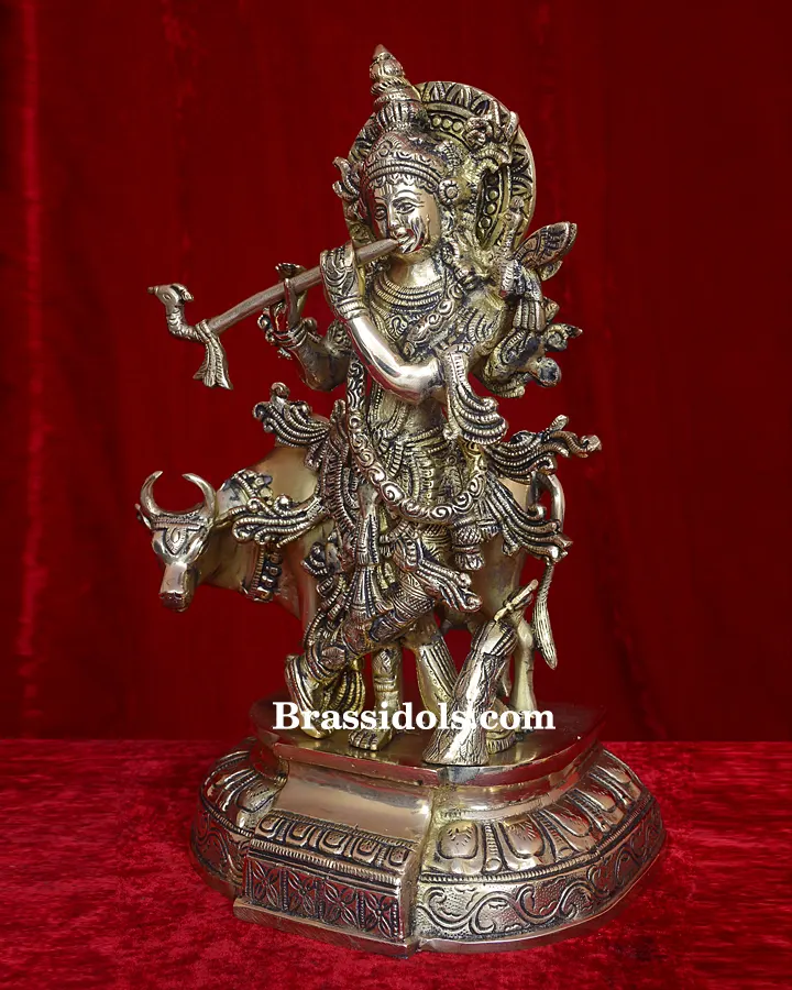 Cow Krishna with Flute - image 3