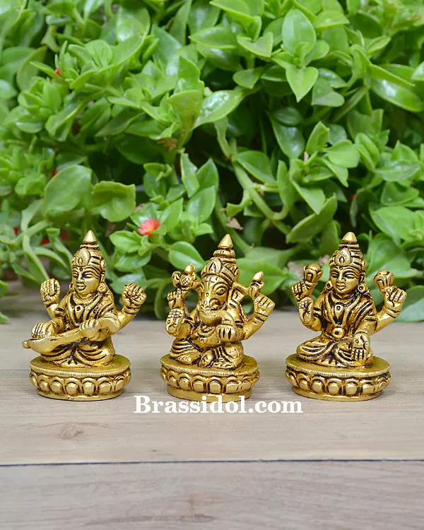 Lakshmi Ganesh Oval Base 700gm - image 3