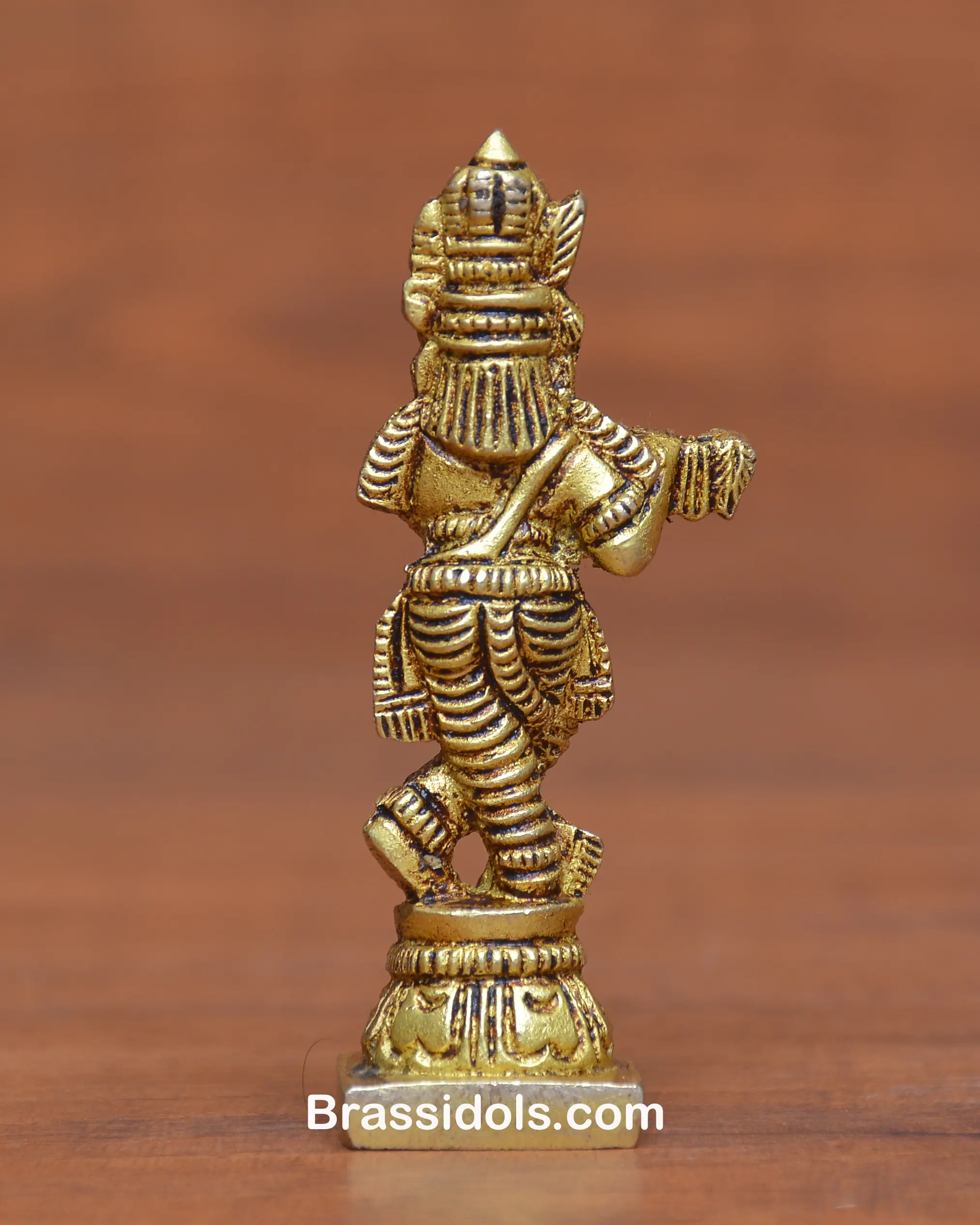 BRASS STANDING KRISHNA - image 3
