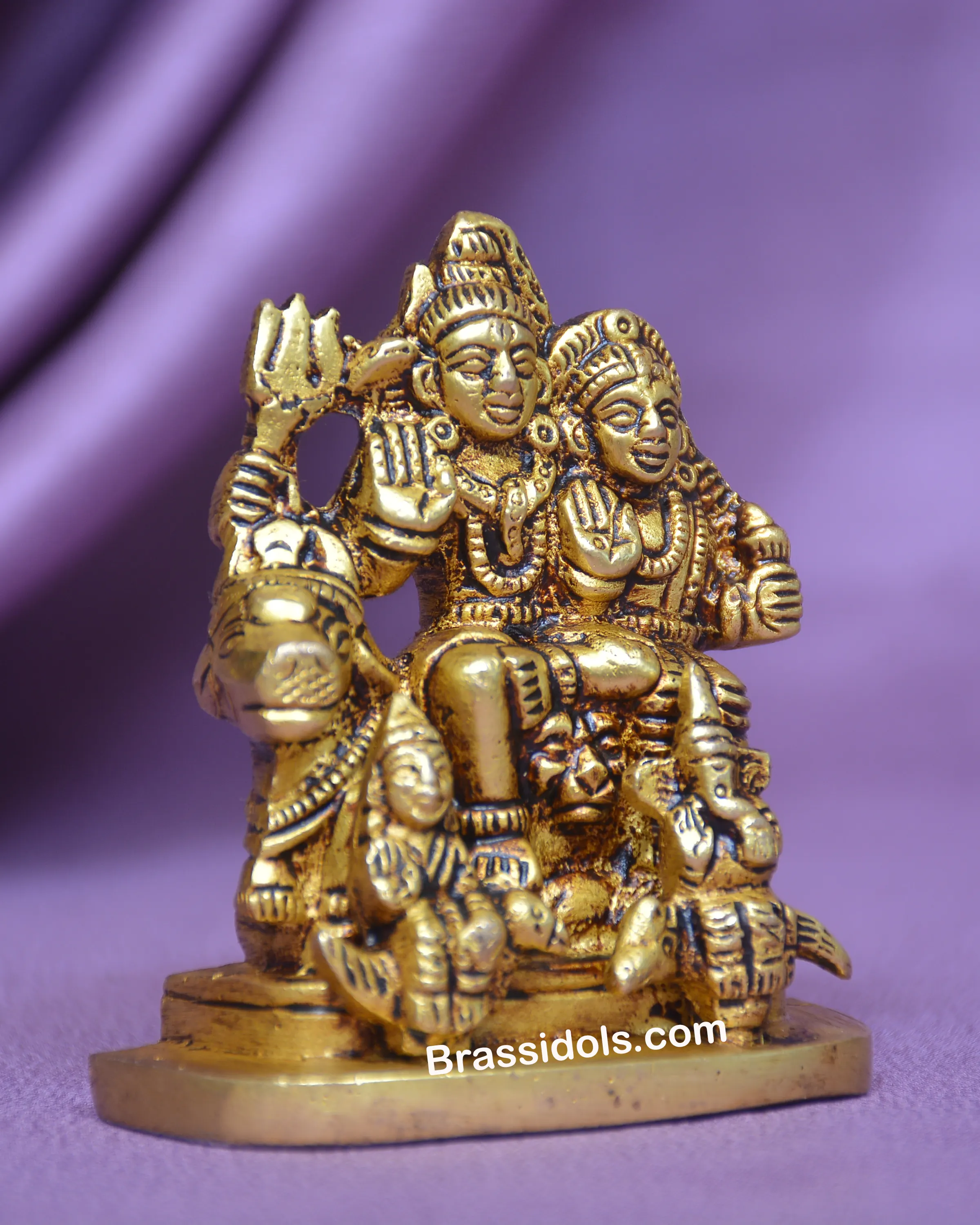 Brass Small Shiv Family 3 Inches - image 3