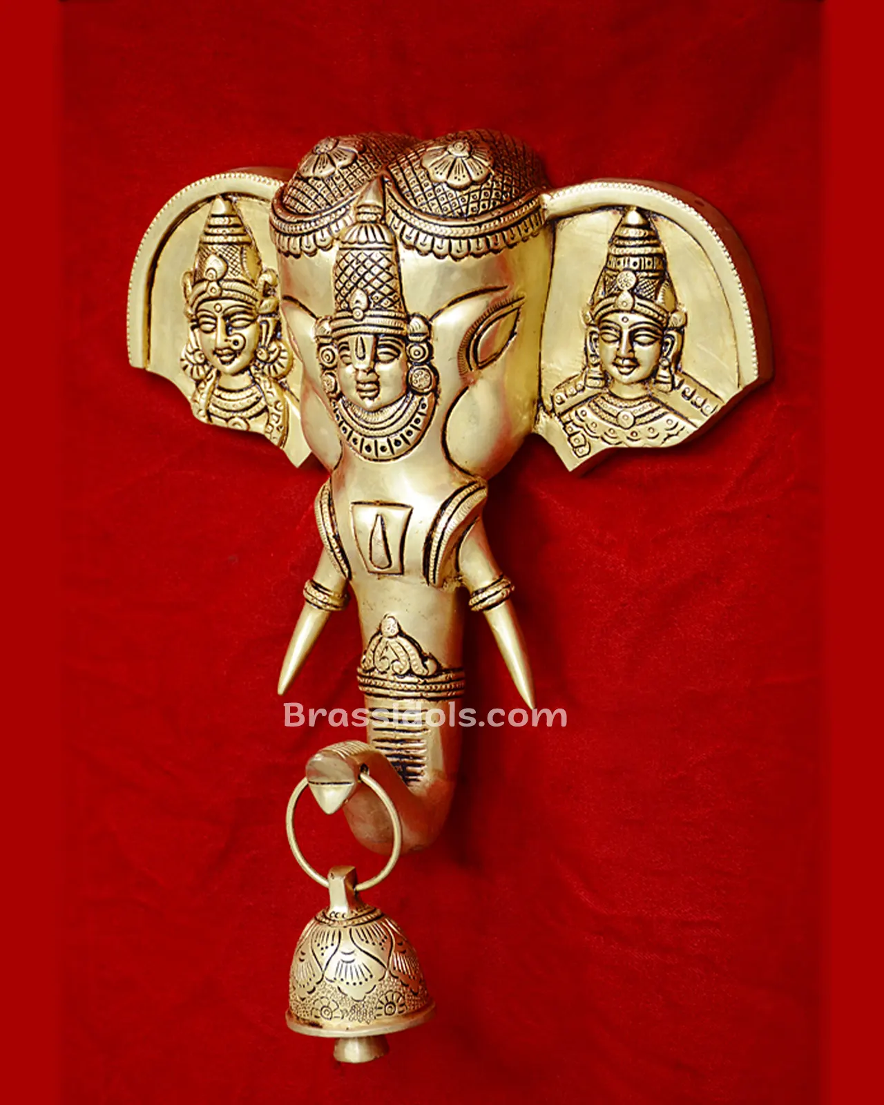 Ganesh Head with Balaji & Devi - image 4