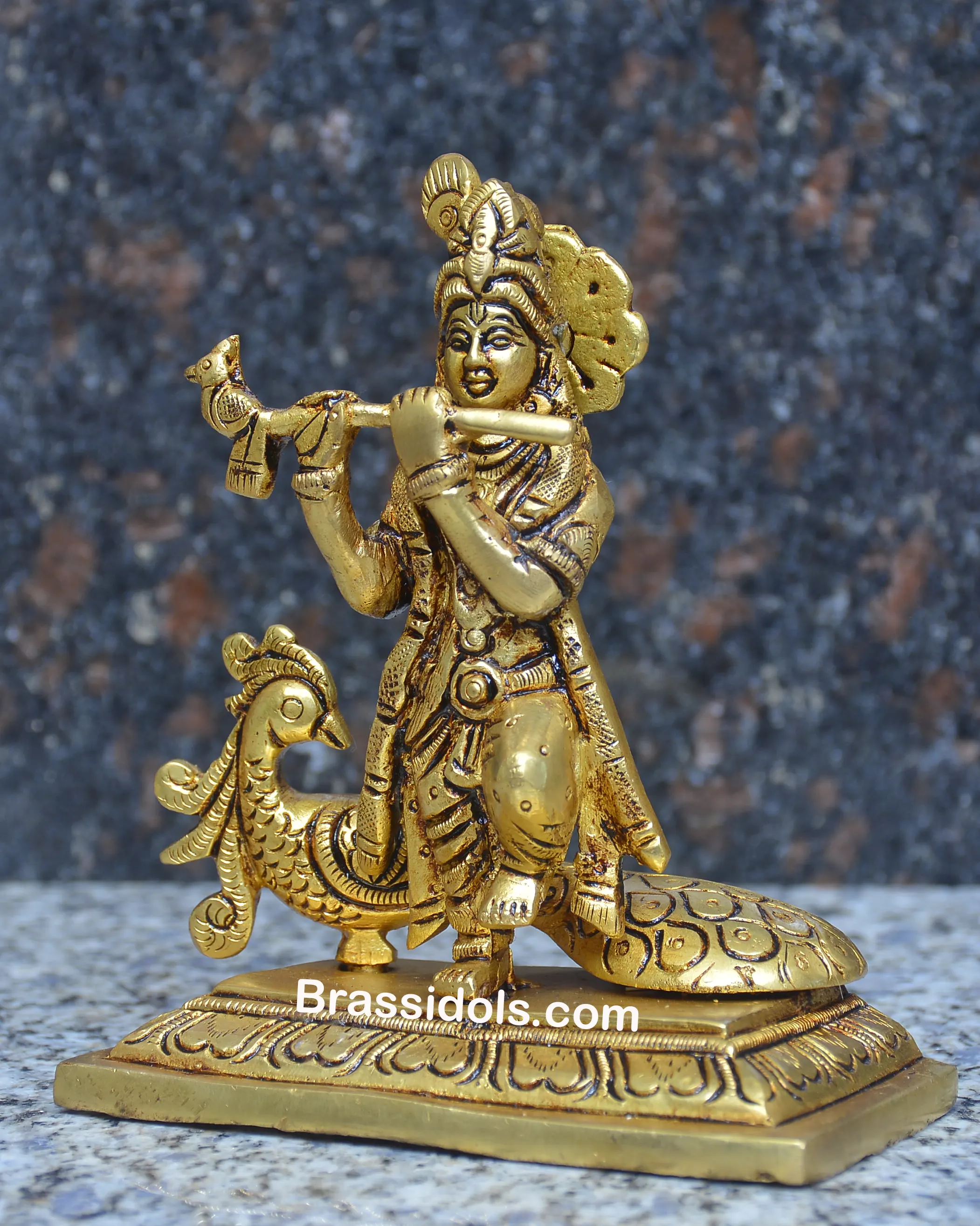 PEACOCK KRISHNA STANDING - image 4