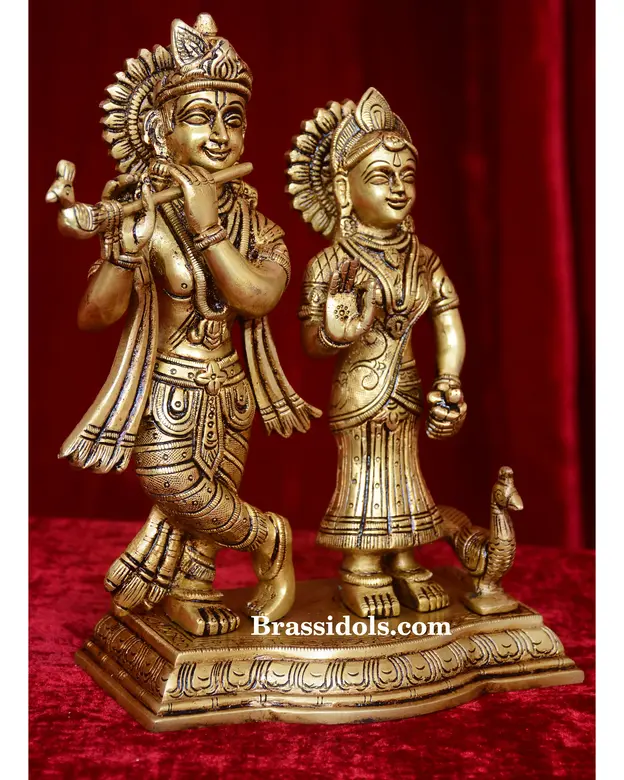 Radha Krishna With Peacock - image 4