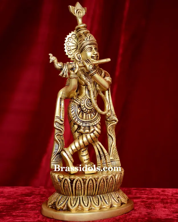 Standing Krishna round Base - image 4