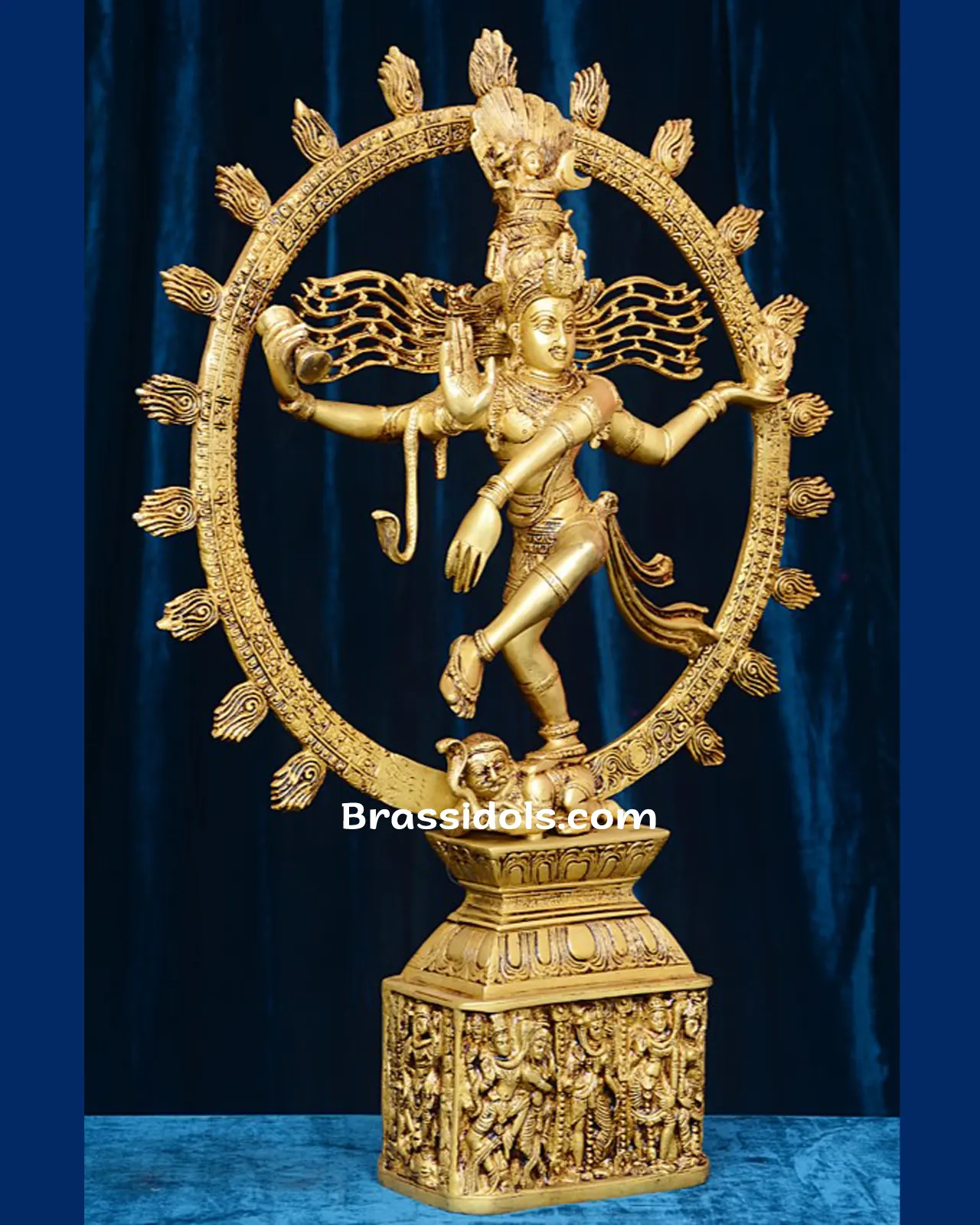 Mystical Thillai Ananda Tandava Nataraja Brass Idol - 23 Inches - image 3