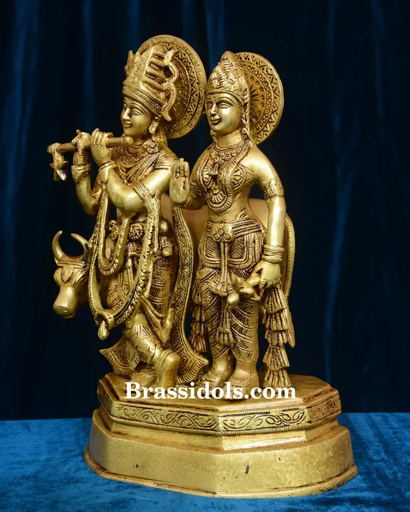 Standing Cow Radha Krishna - image 3
