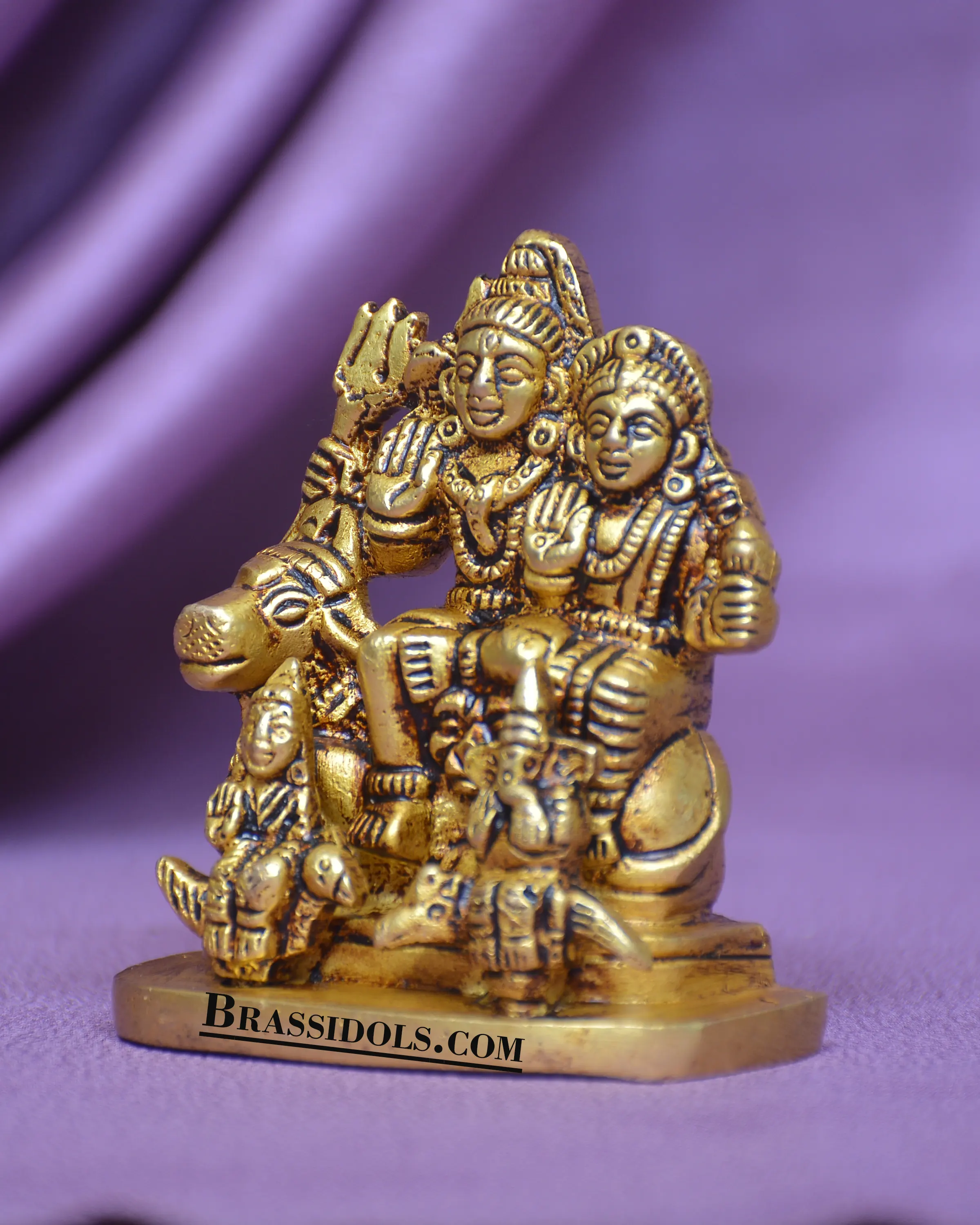 Brass Small Shiv Family 3 Inches - image 7
