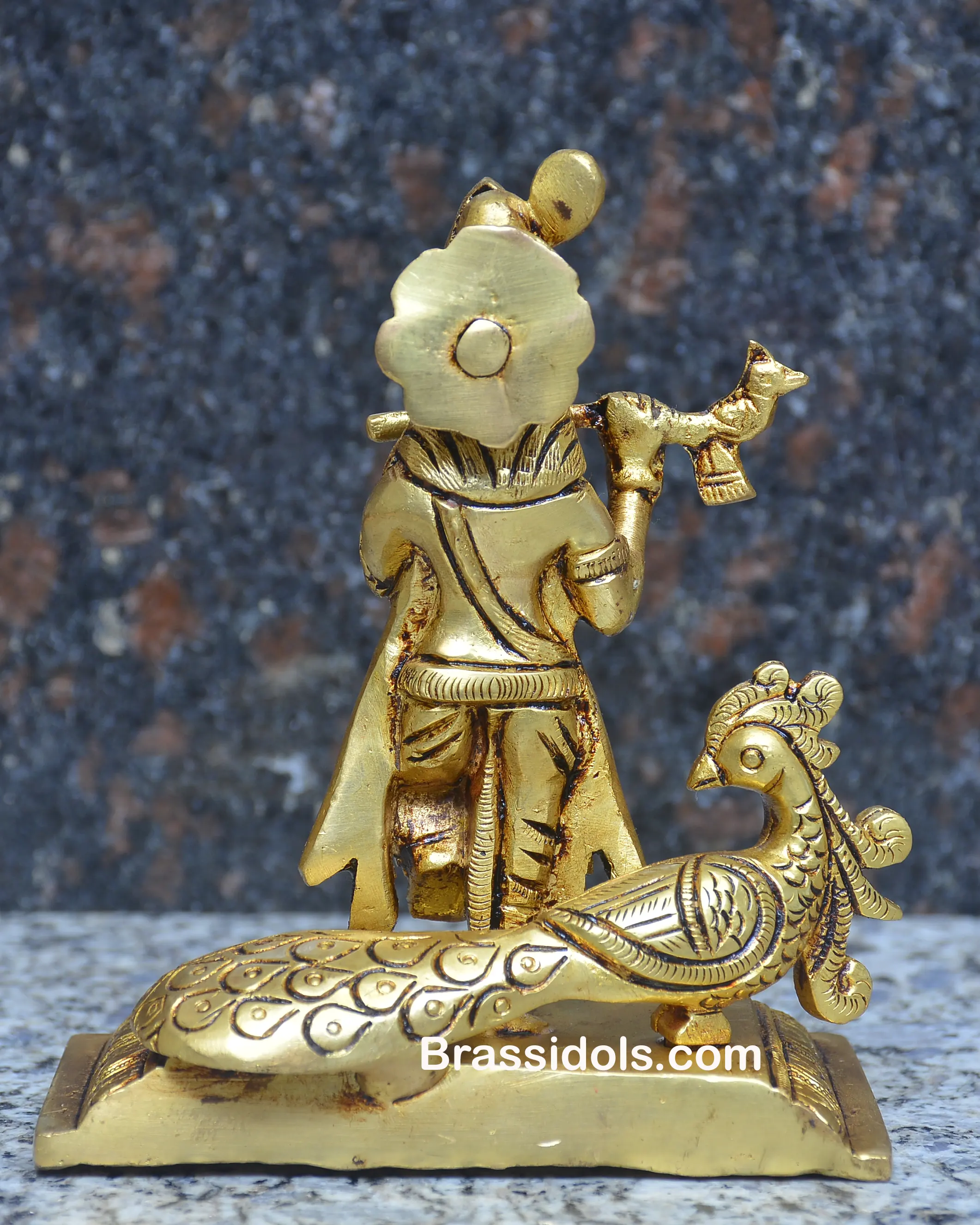 PEACOCK KRISHNA STANDING - image 5