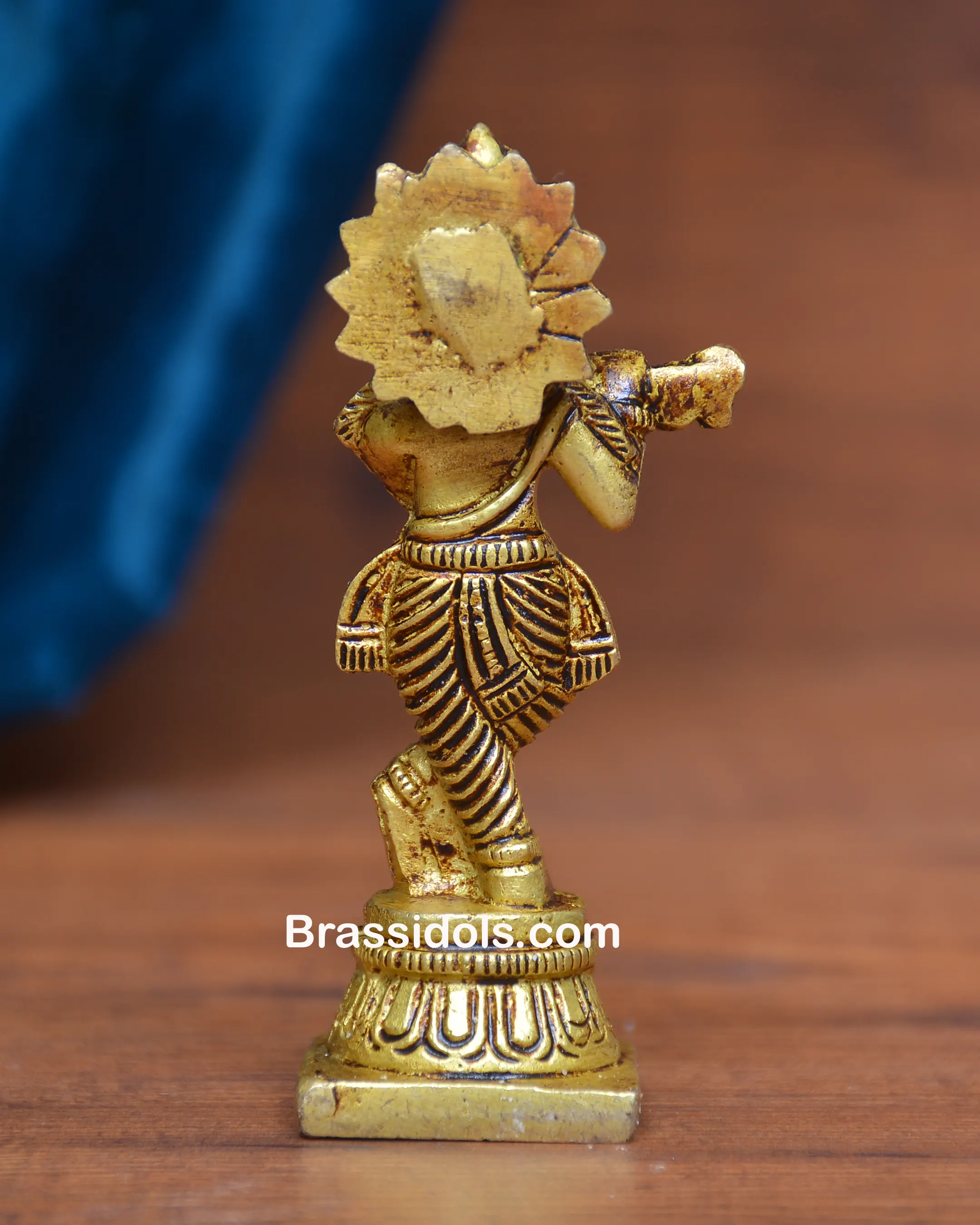 BRASS STANDING KRISHNA - image 5
