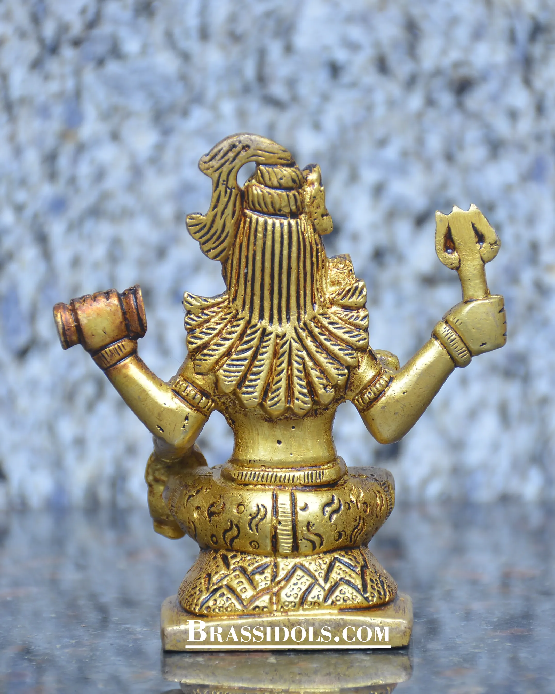 Brass Sitting Shiva 3.5 inch - image 5