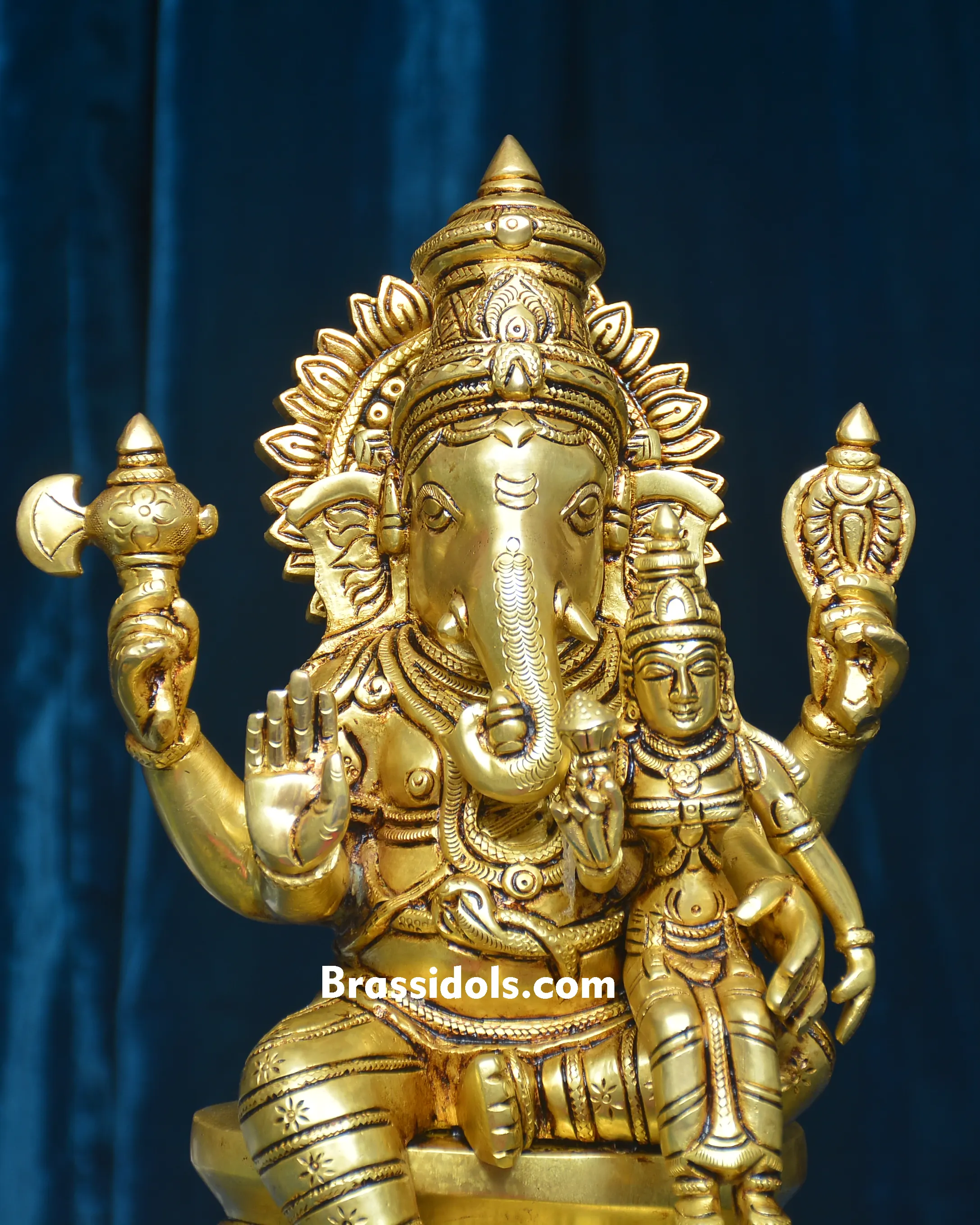 GANESH SITTING LAXMI ON LAP - image 4