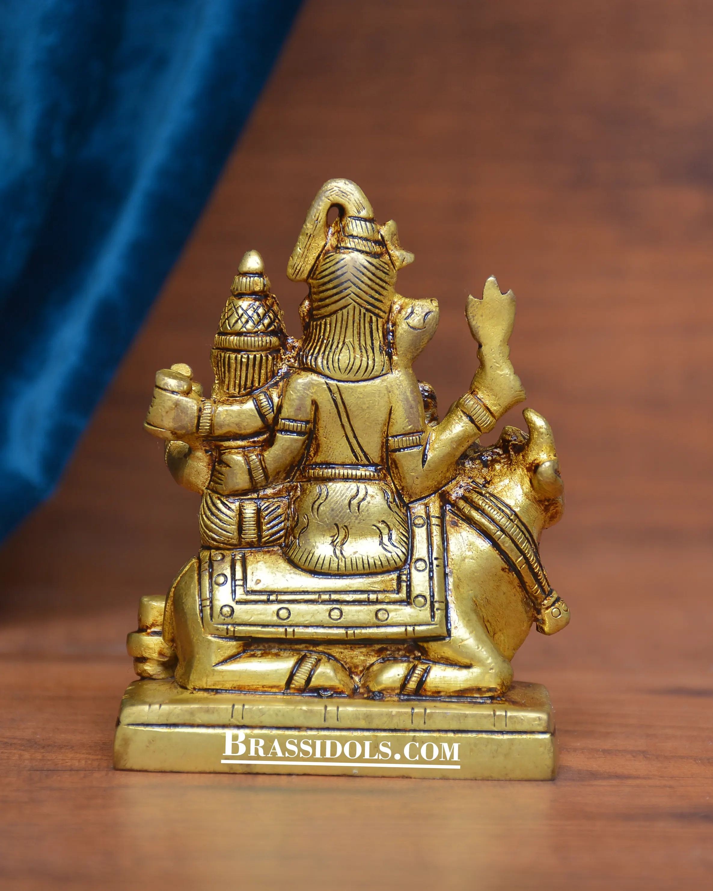 Brass Sitting Shiv Family 3.5 Inches - image 4
