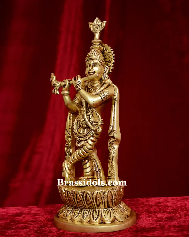 Standing Krishna round Base - image 3