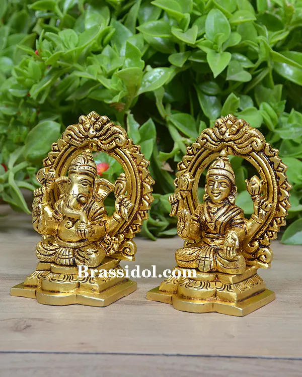 Frame Lakshmi Ganesh With Base - image 3
