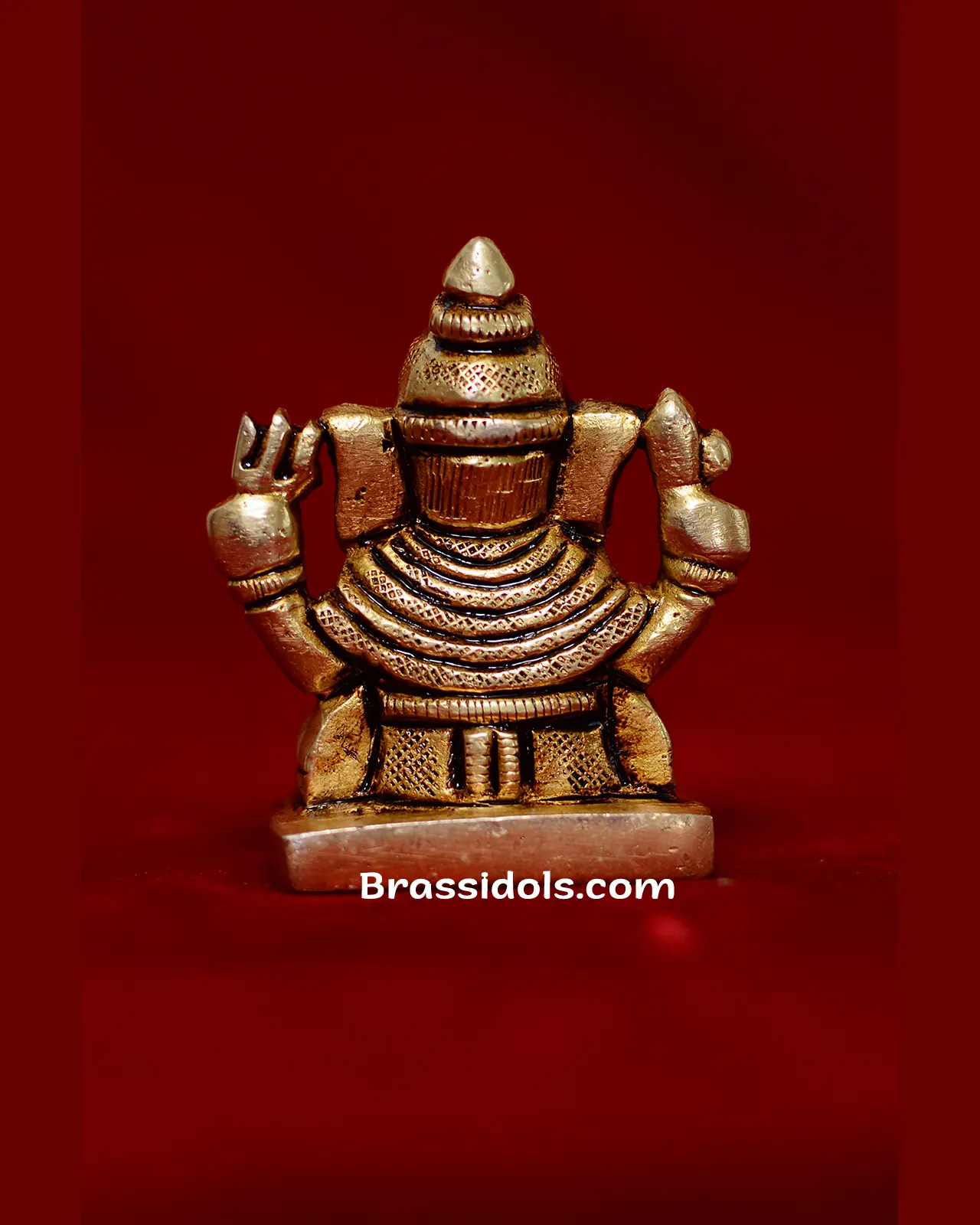 Brass Dagdu Ganesha idol - 3 inches - image 12