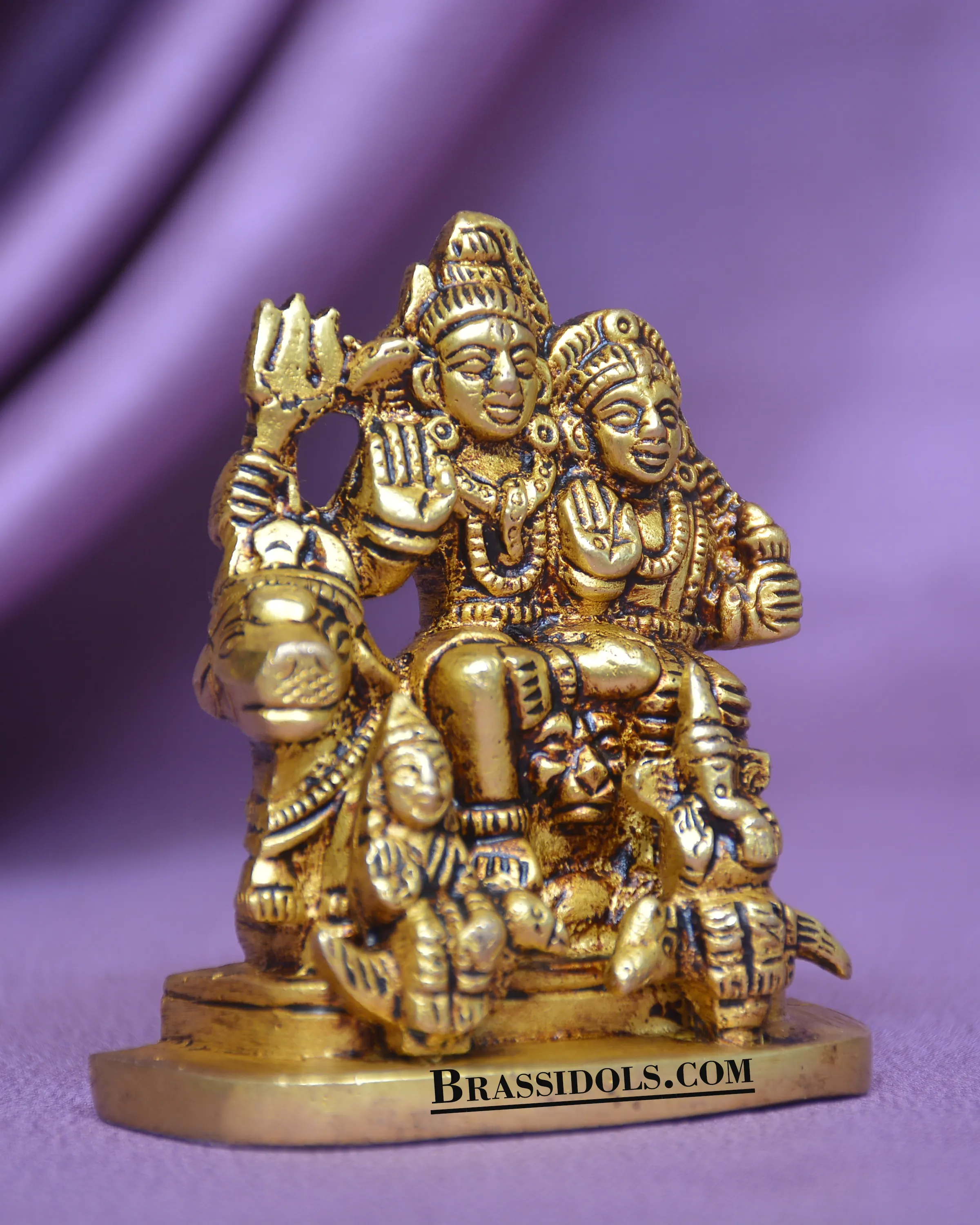 Brass Small Shiv Family 3 Inches - image 6